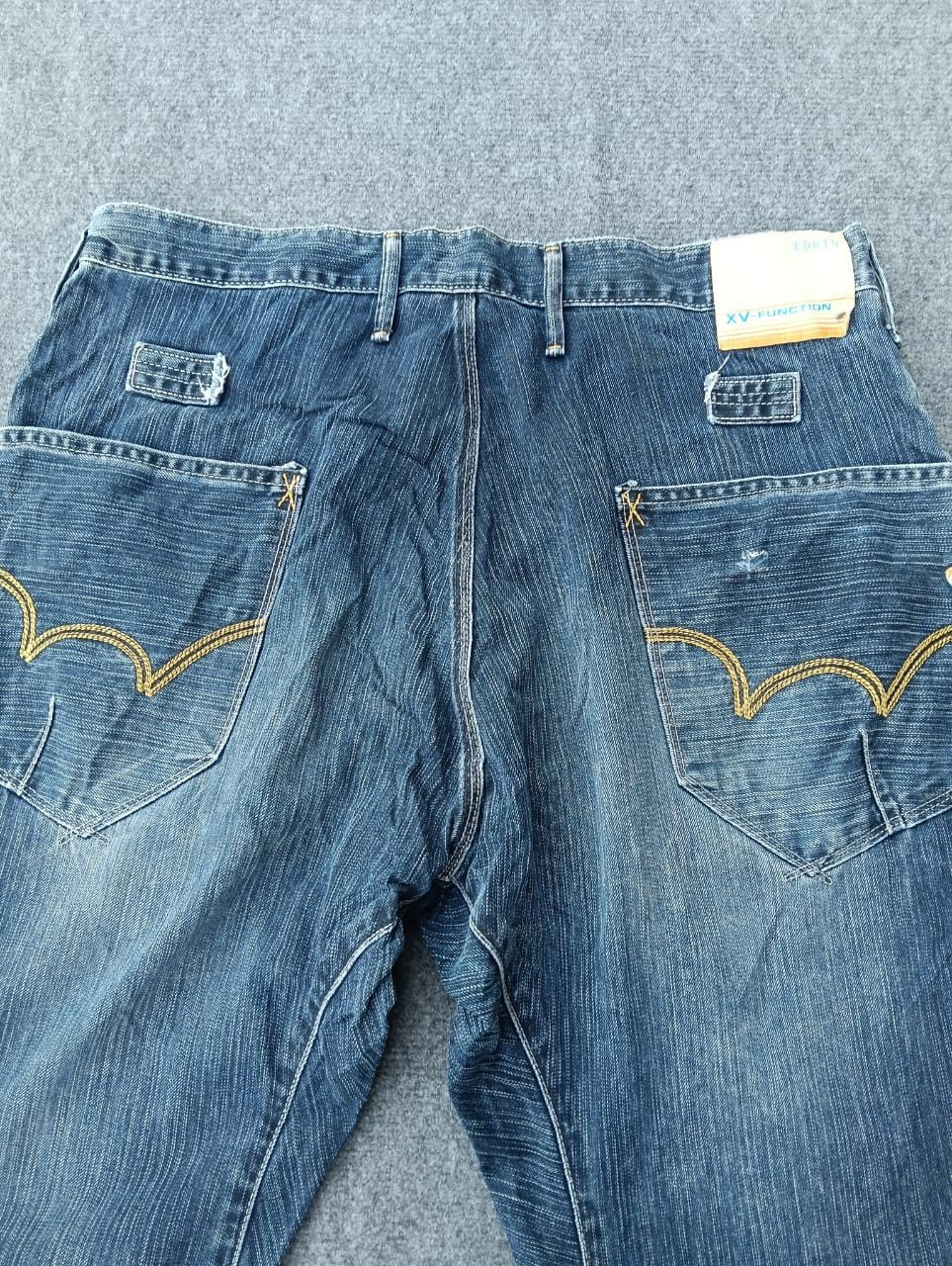 Edwin Edwin XV-FUNCTION Faded Blue Denim Jeans (Twist/Curve Leg)🔥 Size US 35 - 10 Thumbnail