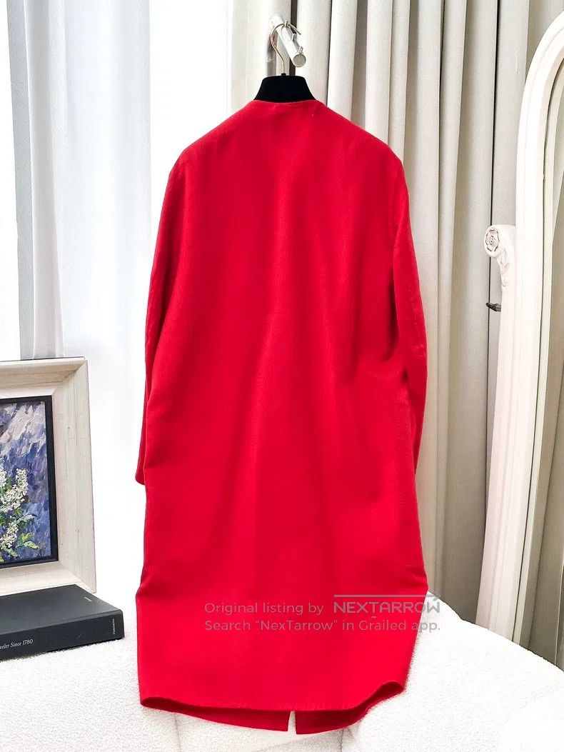 Hermes Hermes Red Pure Cashmere Coat Size XXS / US 00 / IT 34 - 2 Thumbnail