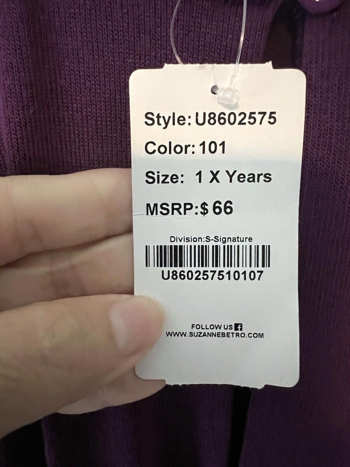 Designer suzanne betro tops 1x Purple MSRP $66 Size XL / US 12-14 / IT 48-50 - 7 Thumbnail