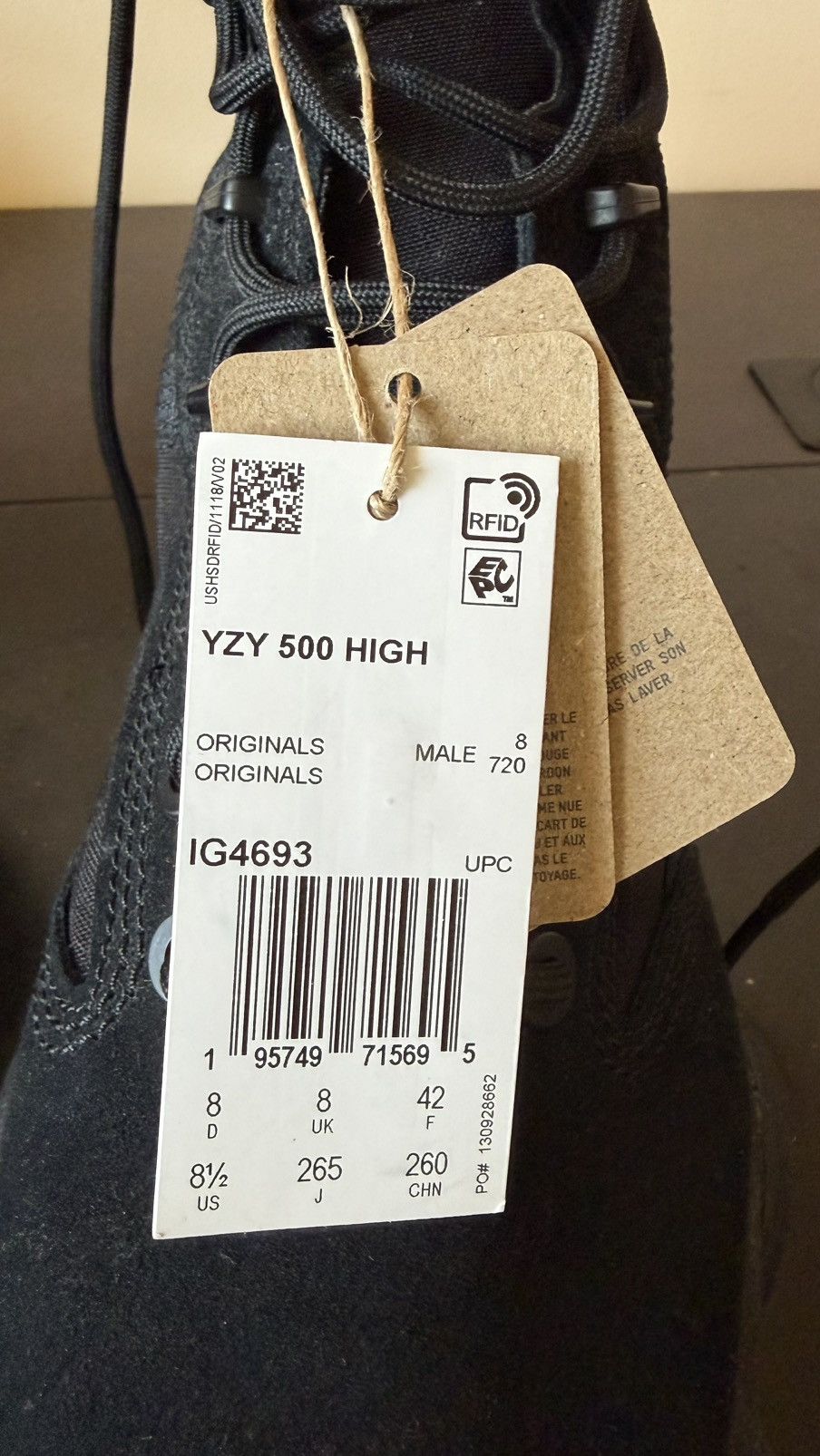 Yeezy Adidas Yeezy 500 High Tactical Utility Black – Size US 8.5 Size US 8.5 / EU 41-42 - 7 Thumbnail