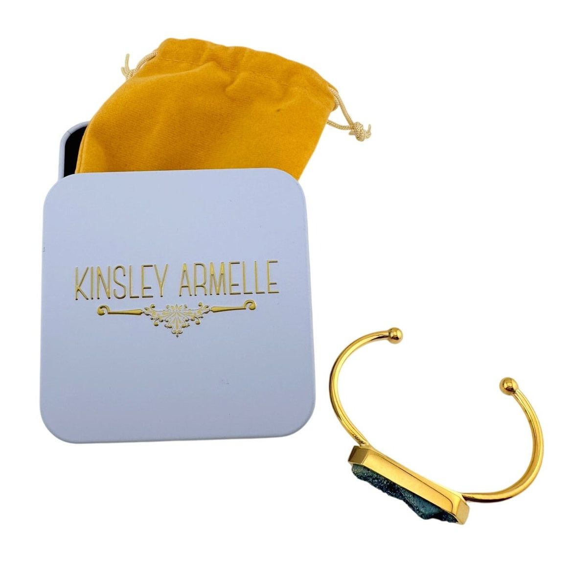 Other Denim Quartz Semi-Precious 18K Yellow Gold Plated Bangle Size ONE SIZE - 2 Thumbnail