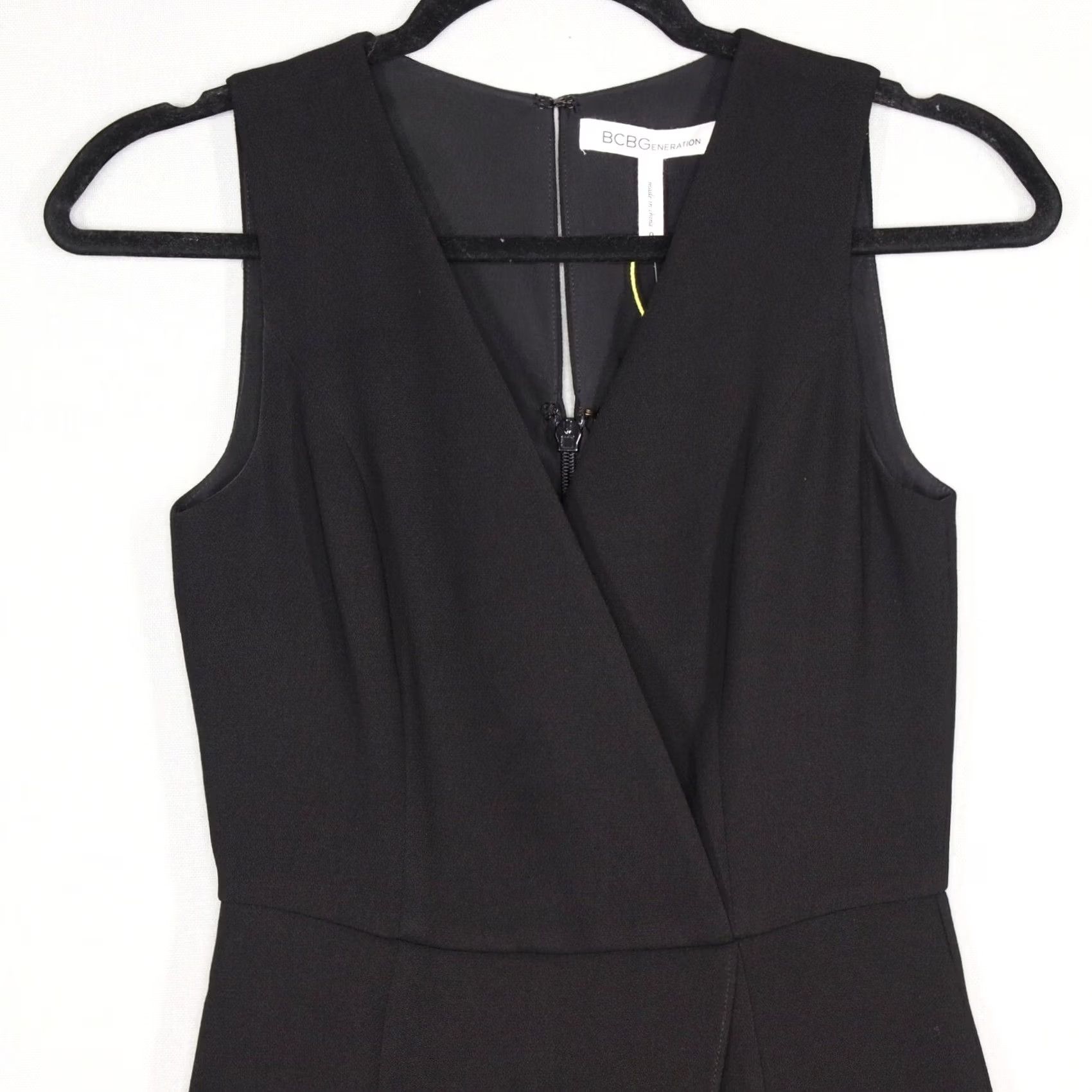 BCBGeneration BCBGGeneration Jumpsuit One-Piece Sleeveless V-Neck Black Size 0 Women Party Formal Workwear NWT Size 25" / US 0 / IT 36 - 3 Thumbnail
