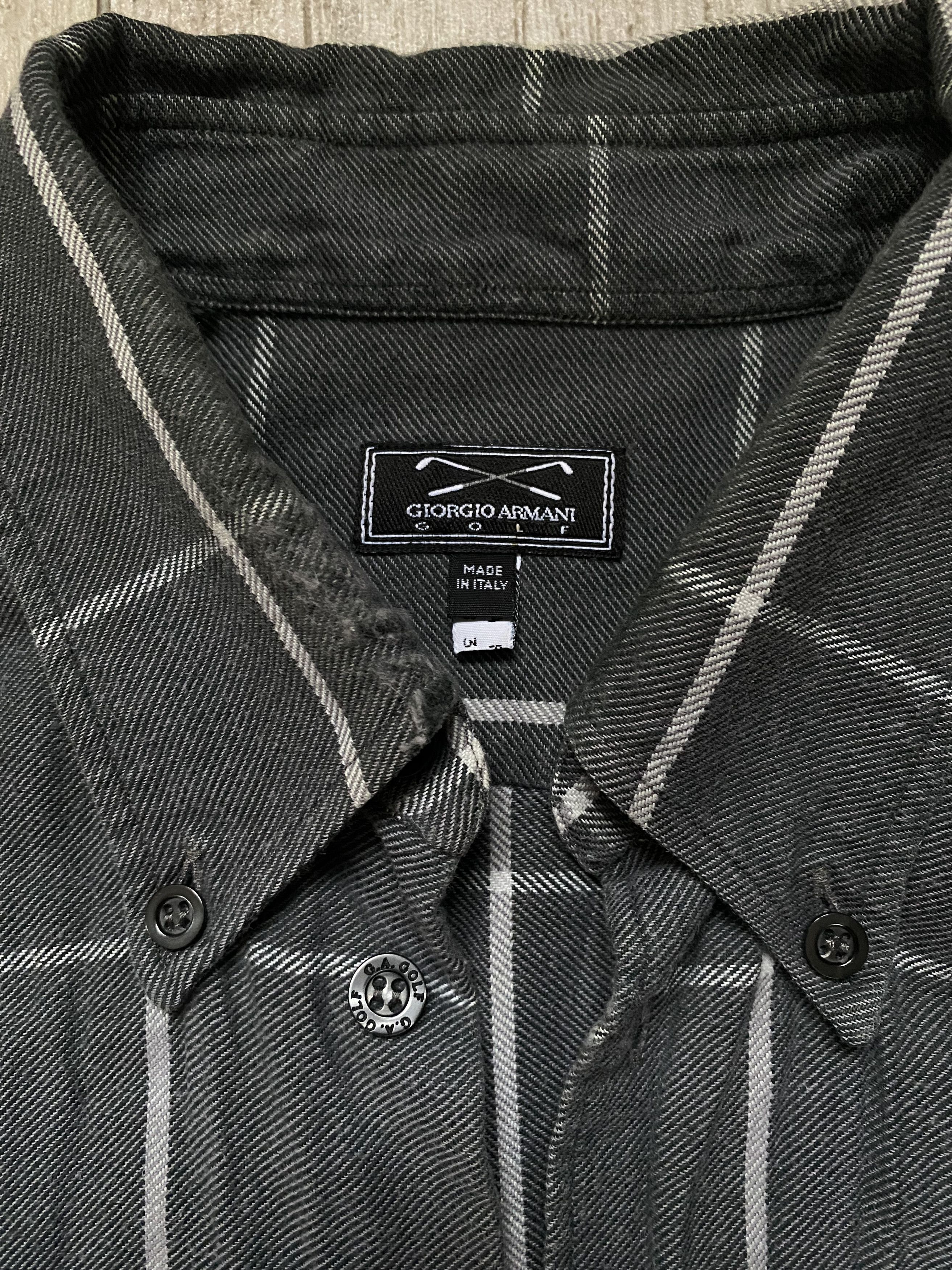 Armani × Giorgio Armani × Vintage Armani Golf Vintage Striped Shirt – Made in Italy ⛳🇮🇹 Size US M / EU 48-50 / 2 - 9 Thumbnail