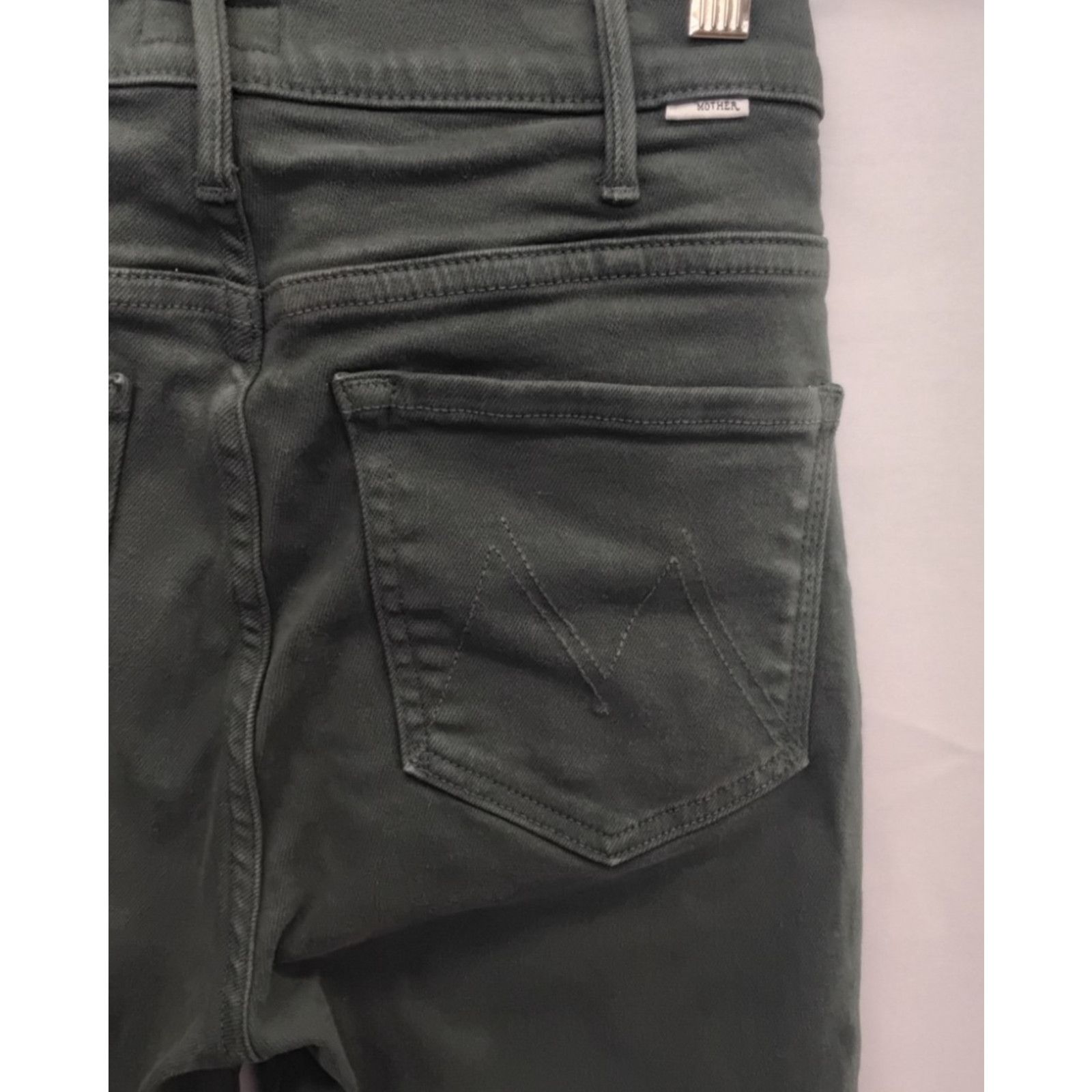 MOTHER Mother The Hustler Ankle Fray Women's 27" Green Distressed Size 27" / US 4 / IT 40 - 4 Thumbnail