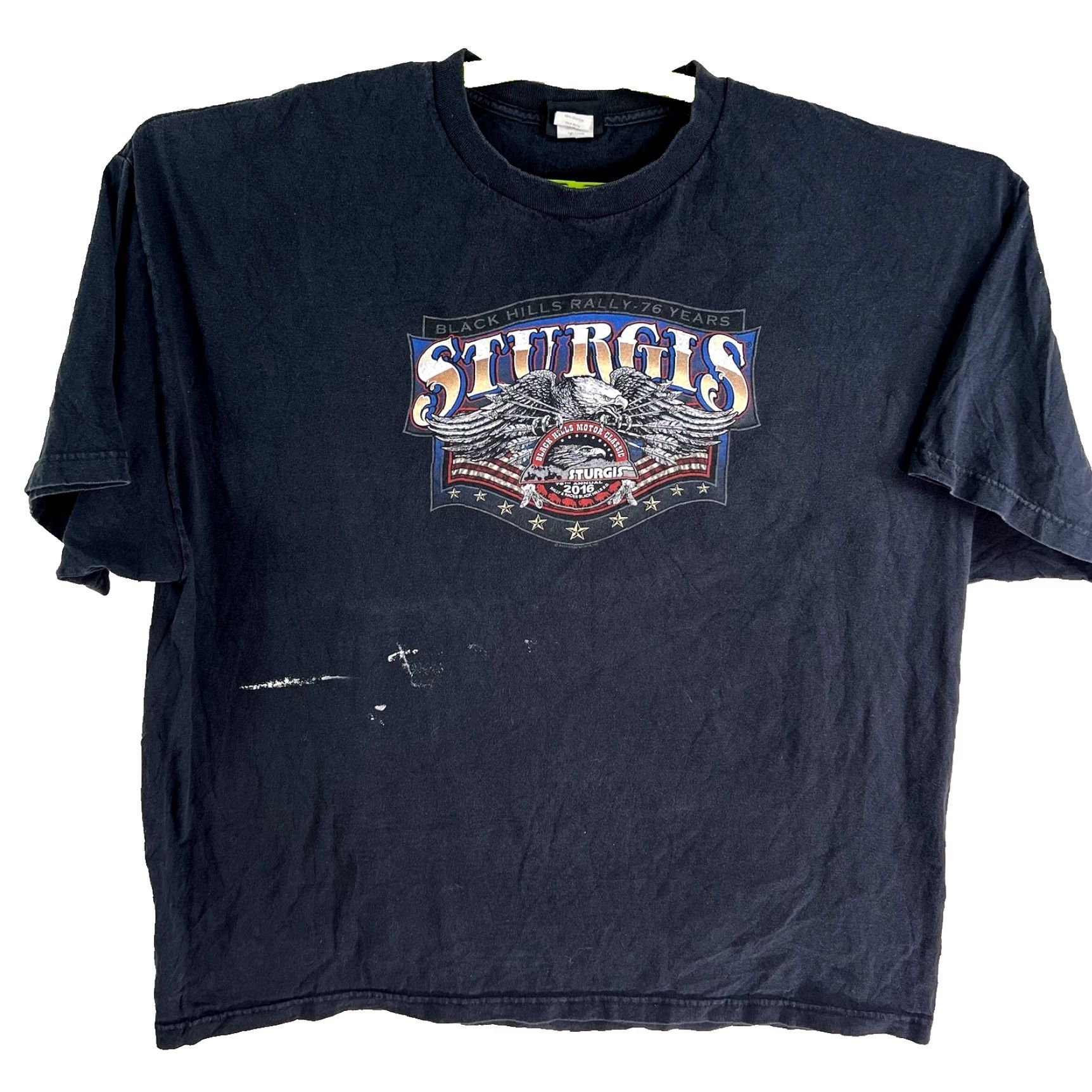 Vintage VINTAGE Sturgis Motorcycle Rally T-Shirt Mens 3XL Black Fall Summer Graphic Print 2016 Size US XXL / EU 58 / 5 - 2 Thumbnail