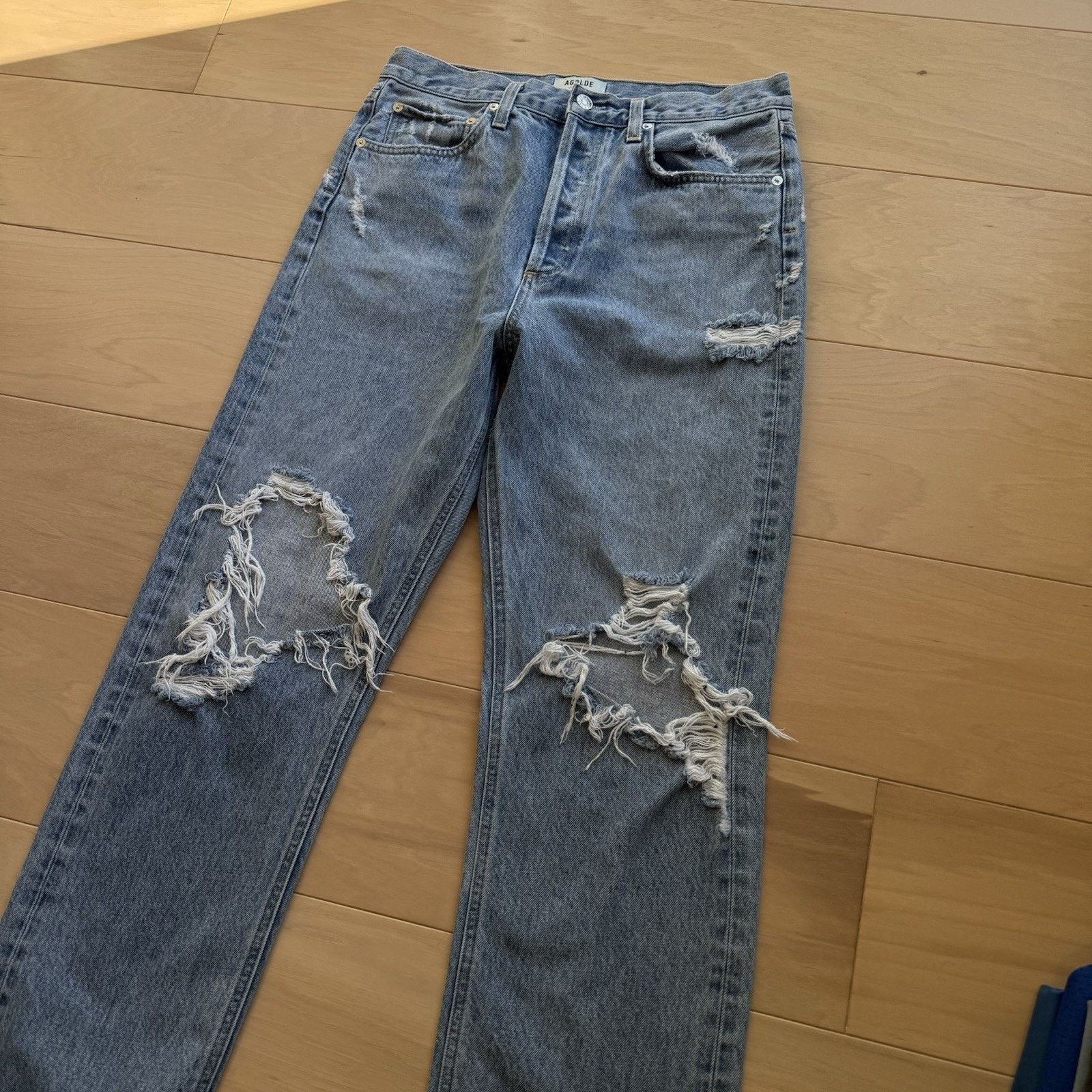 Agolde Agolde 90s Pinch Waist Jeans 30 Blue Medium Wash High Rise Size 30" / US 8 / IT 44 - 9 Thumbnail