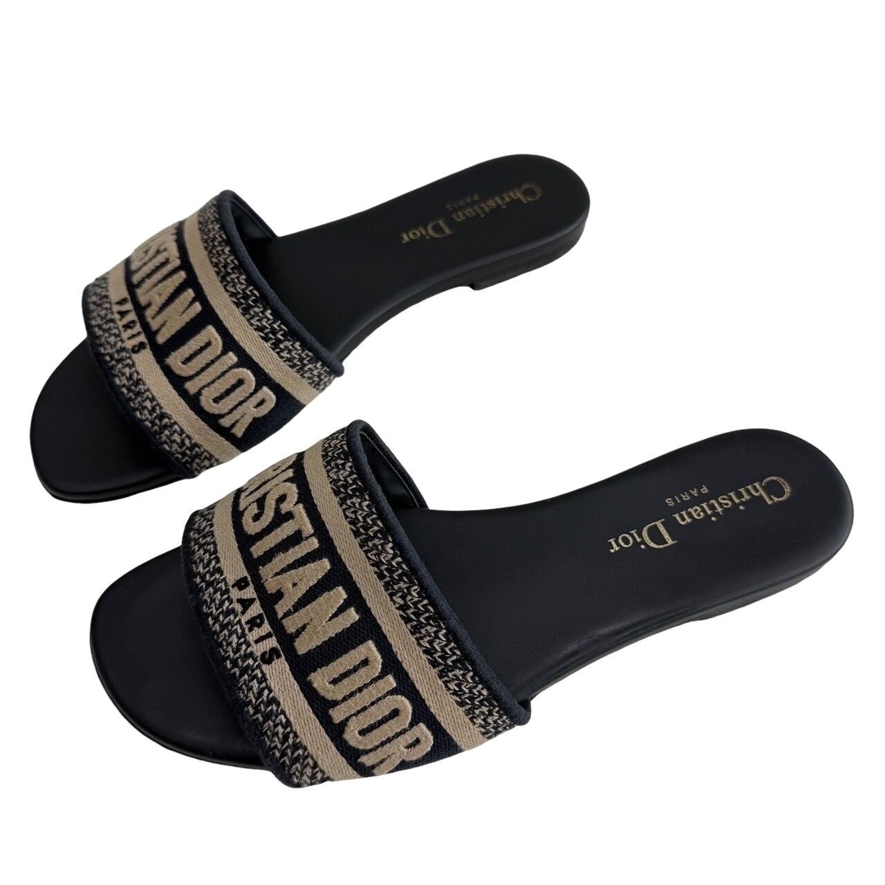 Dior Dior Dway Embroidered Slide Sandals Size 36.5 Size US 6.5 / IT 36.5 - 1 Thumbnail