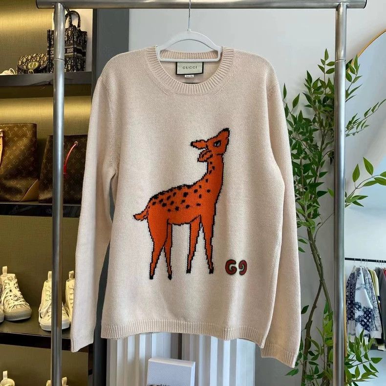 Gucci Gucci Deer sweater Size US XL / EU 56 / 4 - 1 Thumbnail