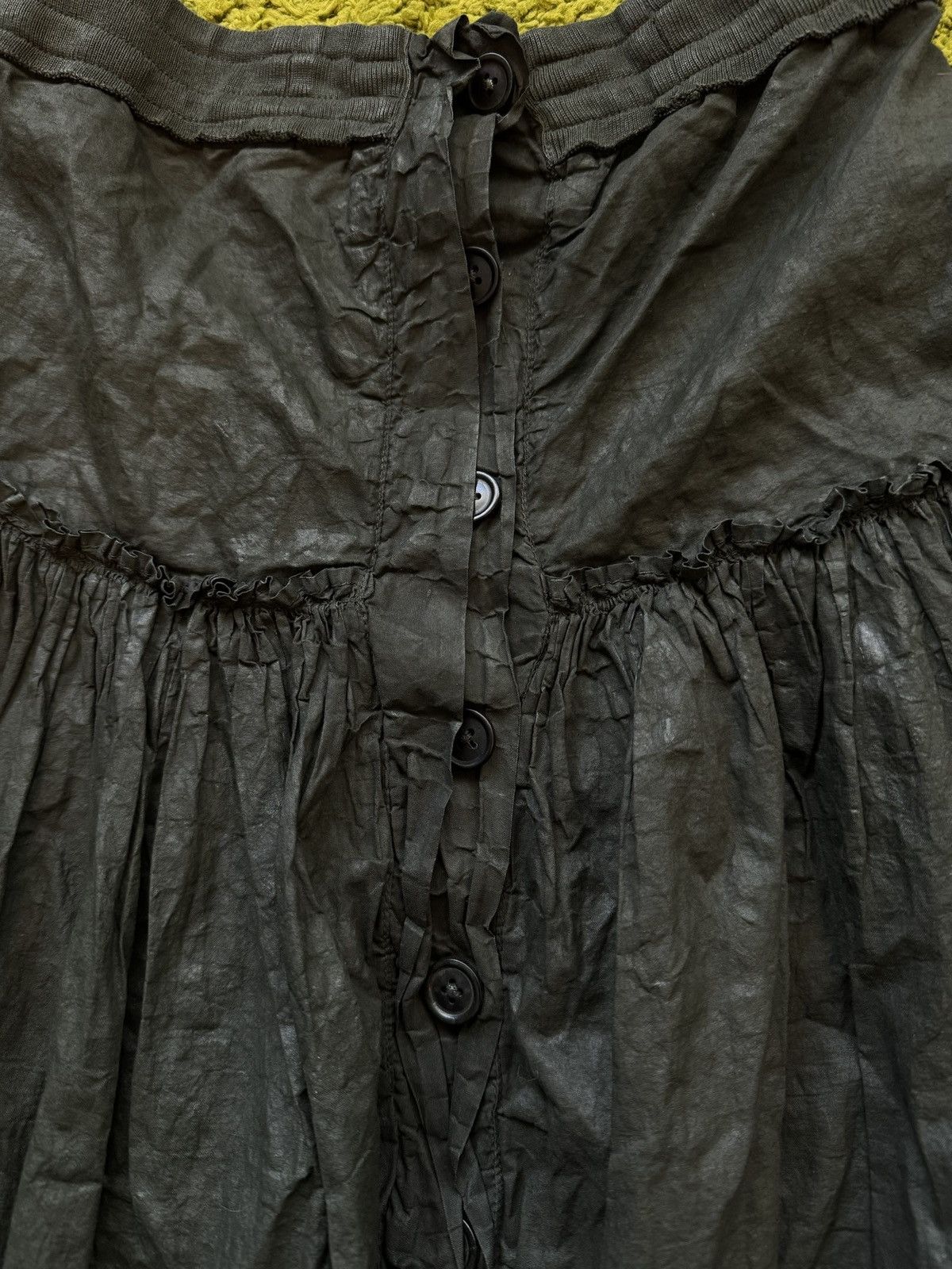 Designer × Rundholz Rundholz DIP avant garde dark green waxed midi skirt Size 28" / US 6 / IT 42 - 4 Thumbnail