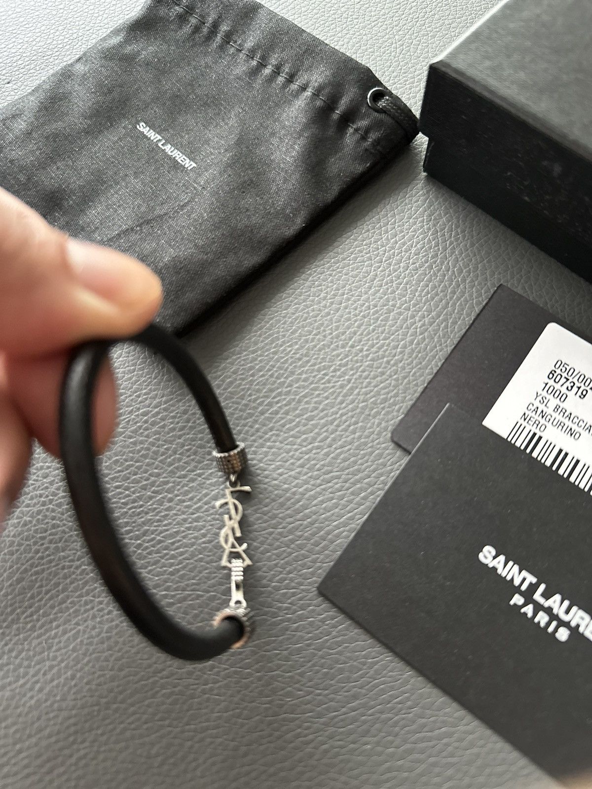 Saint Laurent Paris × Yves Saint Laurent Runway Brand New Saint Laurent Leather Bracelet Unisex Size ONE SIZE - 7 Thumbnail