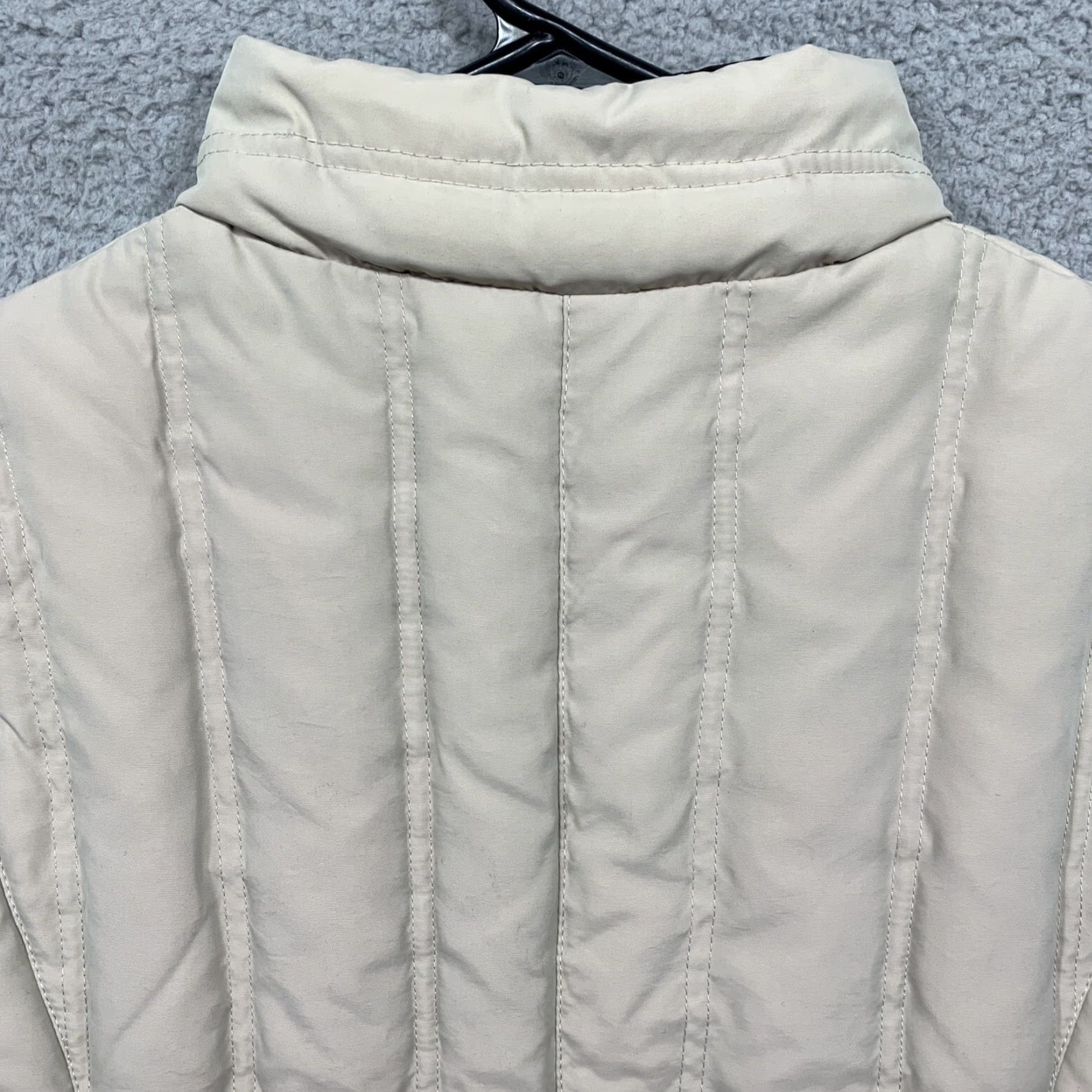 Vintage True Character Vest Women's Small Tan Brown Reversible Goose Down & Feathers Zip Machine Wash Jacket/Coat Short Sleeveless Casual Travel Outdoor Size S / US 4 / IT 40 - 5 Thumbnail