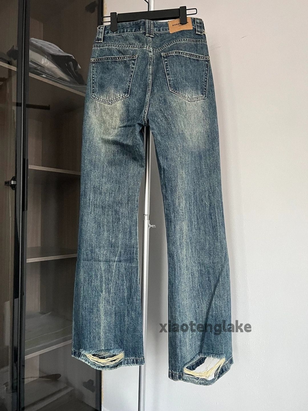 Jean × Vintage washed faded cleanfit yuppie y2k flared jeans Size US 33 - 2 Thumbnail
