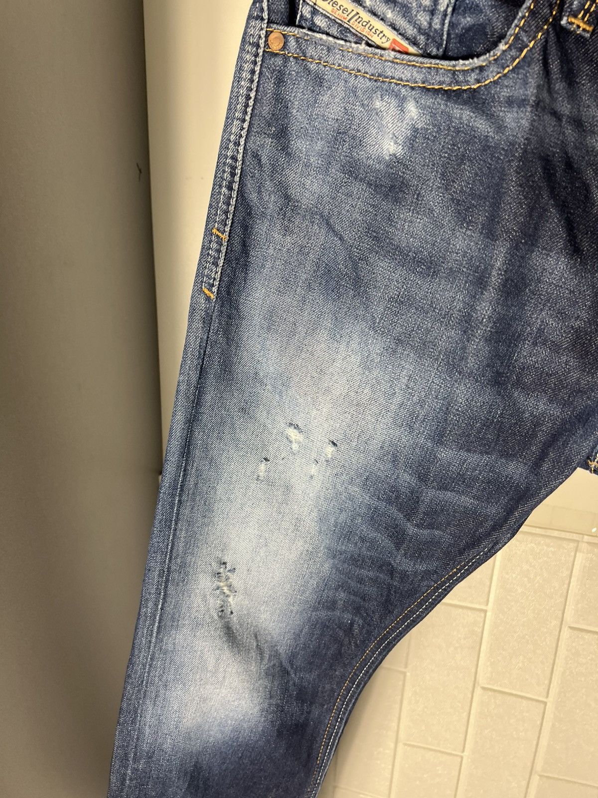 Diesel VINTAGE DIESEL INDUSTRY DENIM DIVISION JEANS CASUAL Y2K 90s Size US 30 / EU 46 - 9 Thumbnail
