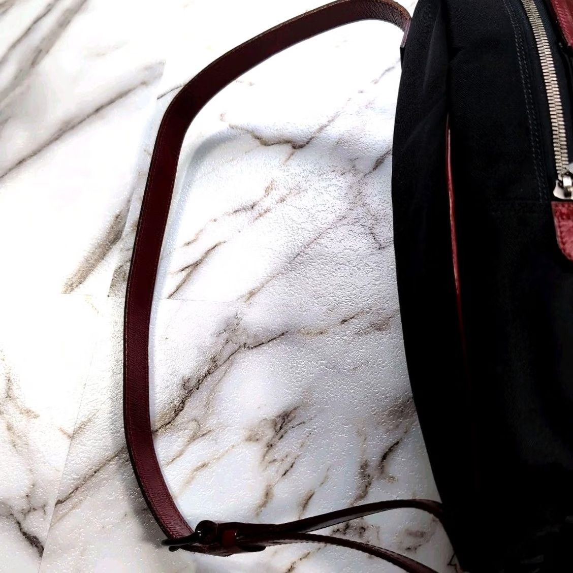 Issey Miyake ISSEY MIYAKE Bodybag Accessory Bordeaux x Black Casual 90-00's Pre-owned Size ONE SIZE - 7 Thumbnail