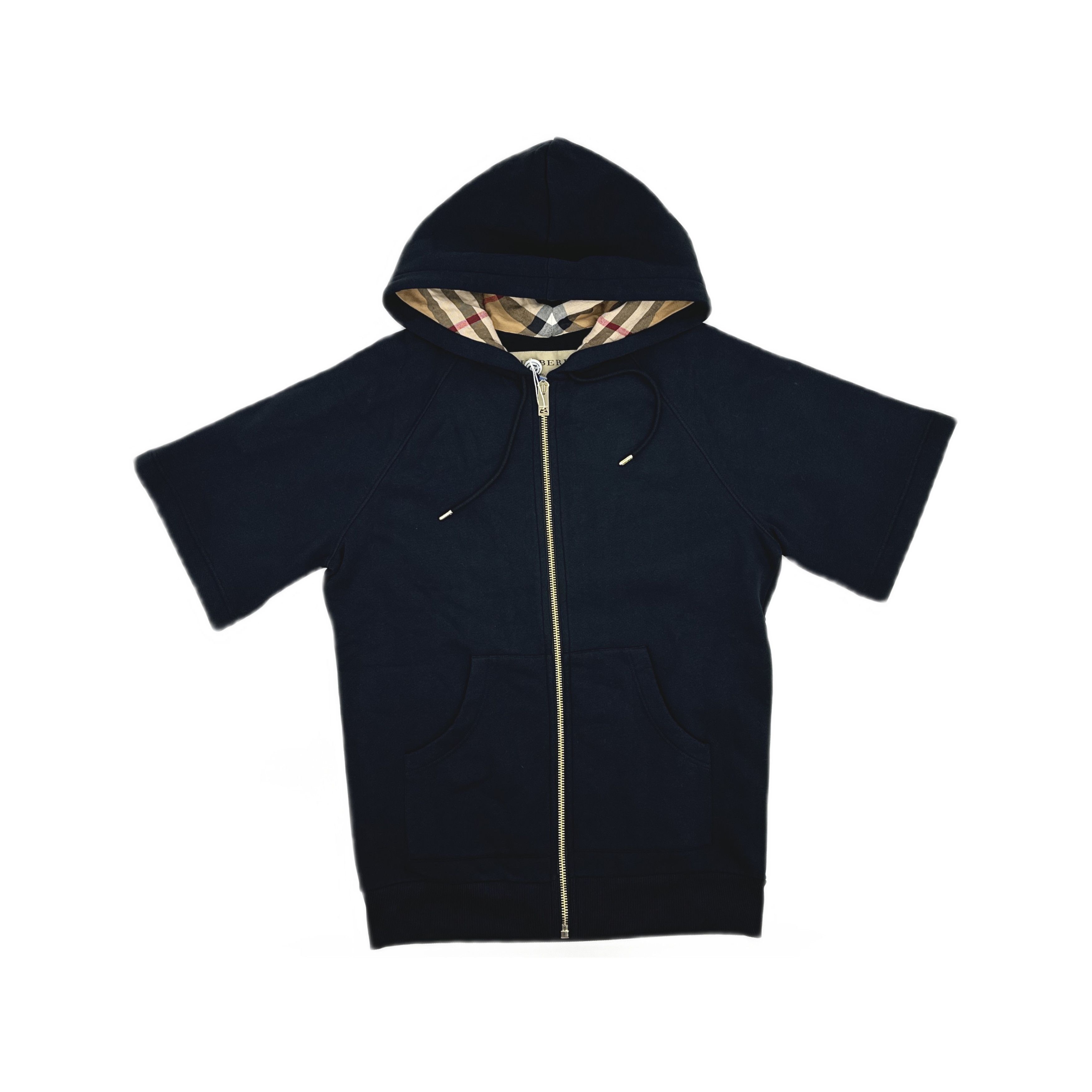 Burberry Burberry Check Lined Short Sleeve Hoodie Size S Size US S / EU 44-46 / 1 - 1 Thumbnail