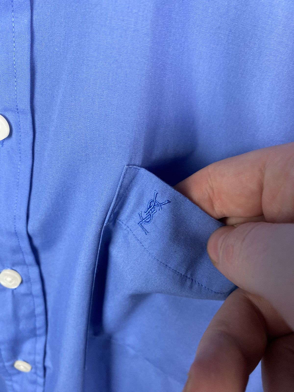 Vintage × Yves Saint Laurent Vintage Yves Saint Laurent 90s Shirt Button Up Long Sleeve Size US M / EU 48-50 / 2 - 8 Thumbnail