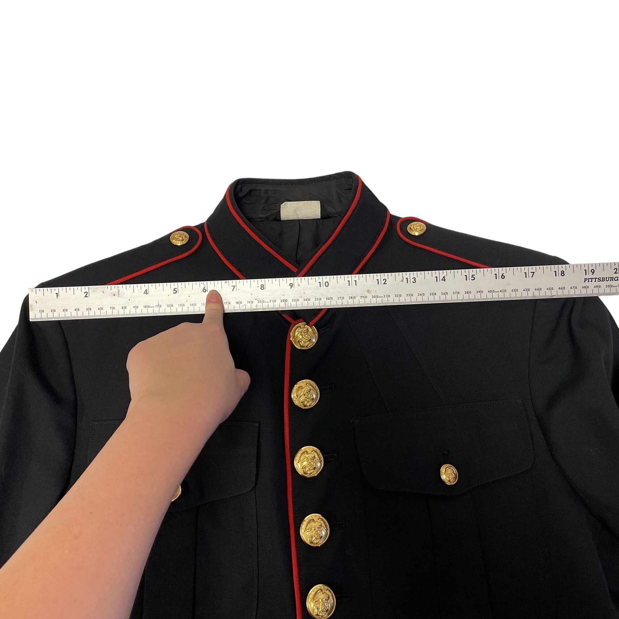 Other Vtg USMC Military Dress Blues Sport Coat Black Jacket Size 40R - 12 Thumbnail