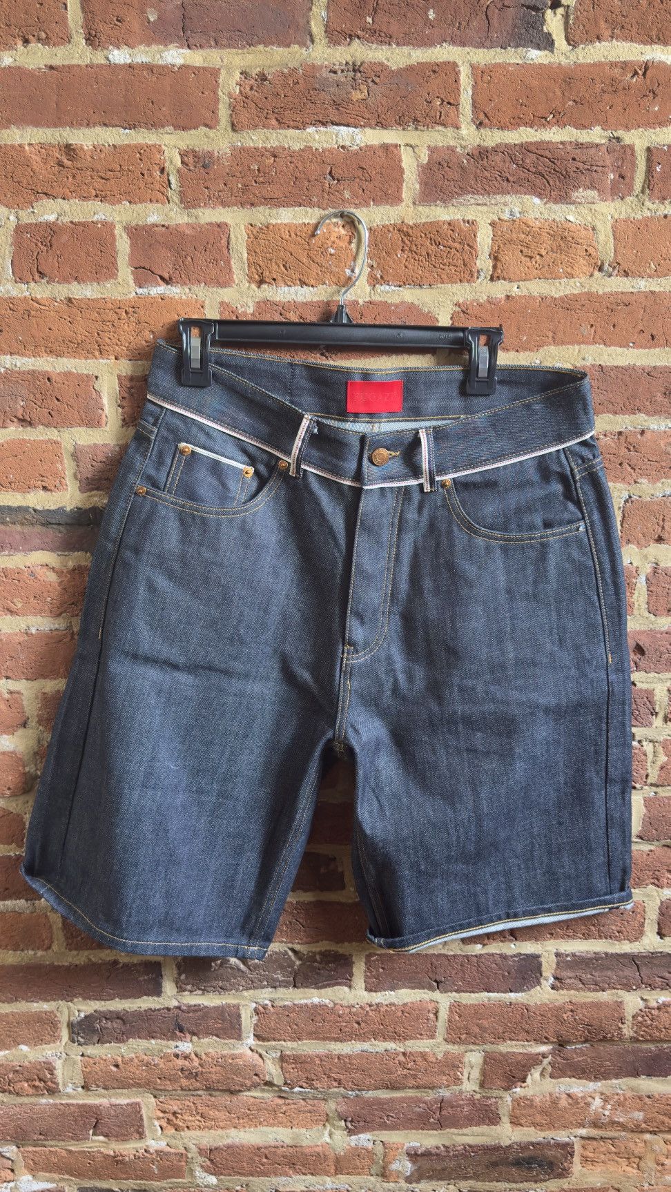 Fugazi FUGAZI “Selfish” Raw Denim Shorts Indigo/Selvedge Style Size US 28 / EU 44 - 1 Thumbnail
