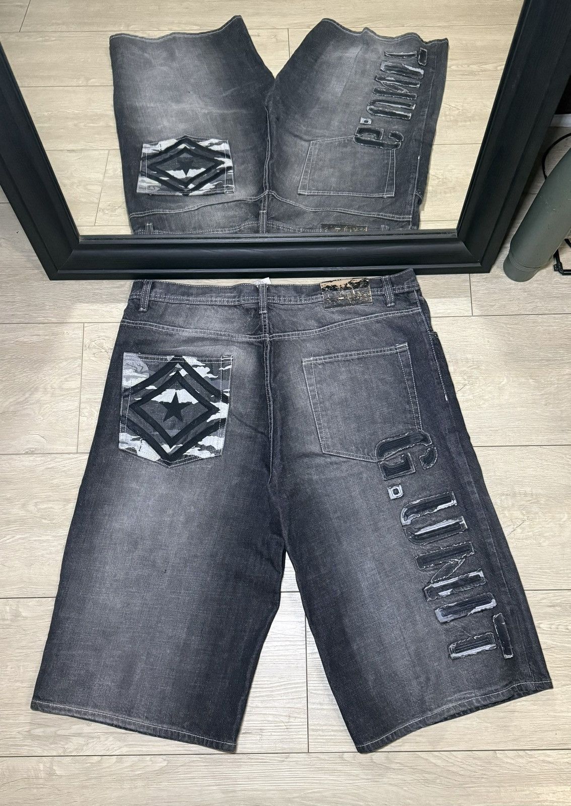 G-Unit Y2K 2000s G-Unit Embroidered Star Camouflage Patch Jorts Size US 38 / EU 54 - 1 Thumbnail