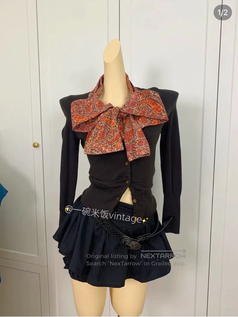 Vivienne Westwood Vivienne Westwood Large Bow Knit Jacket Size S / US 4 / IT 40 - 2 Thumbnail