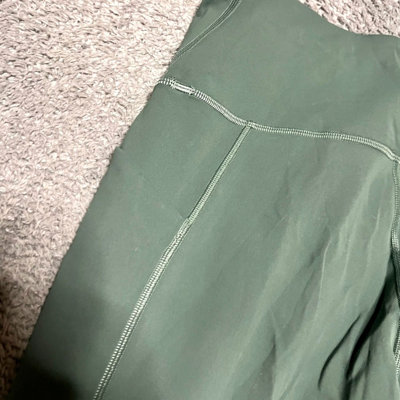 Lululemon VINTAGE Lululemon Leggings Womens 14 Wunder Train High Rise Pockets 25" Green W5EPSS Size 36" / US 14 / IT 50 - 4 Thumbnail
