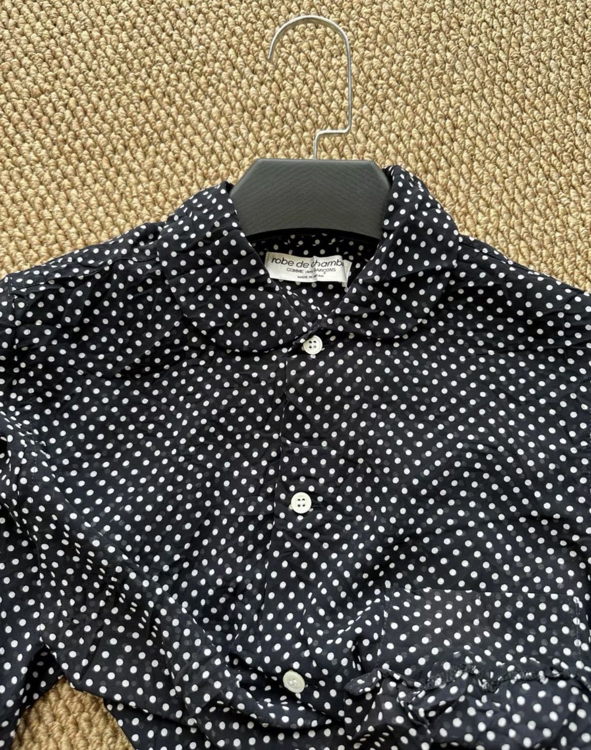 Comme des Garcons COMME des GARÇONS Base Small Polka Dot Chiffon Shirt K23 Size S / US 4 / IT 40 - 6 Thumbnail