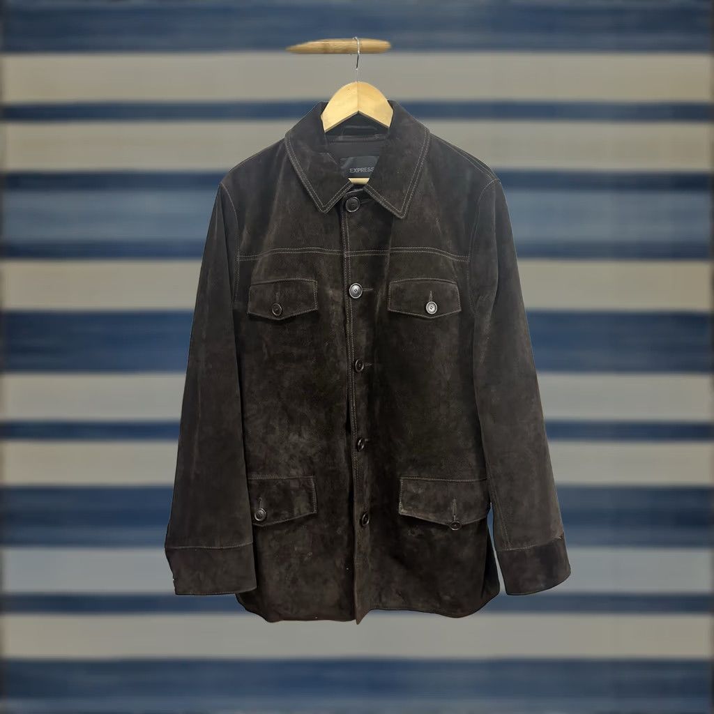 Express VTG Express Brown Suede Leather Barn Chore Jacket Coat Size L Mens Jacket Overcoat Regular Color Brown Suede Express Hull Hull? Size US L / EU 52-54 / 3 - 1 Thumbnail