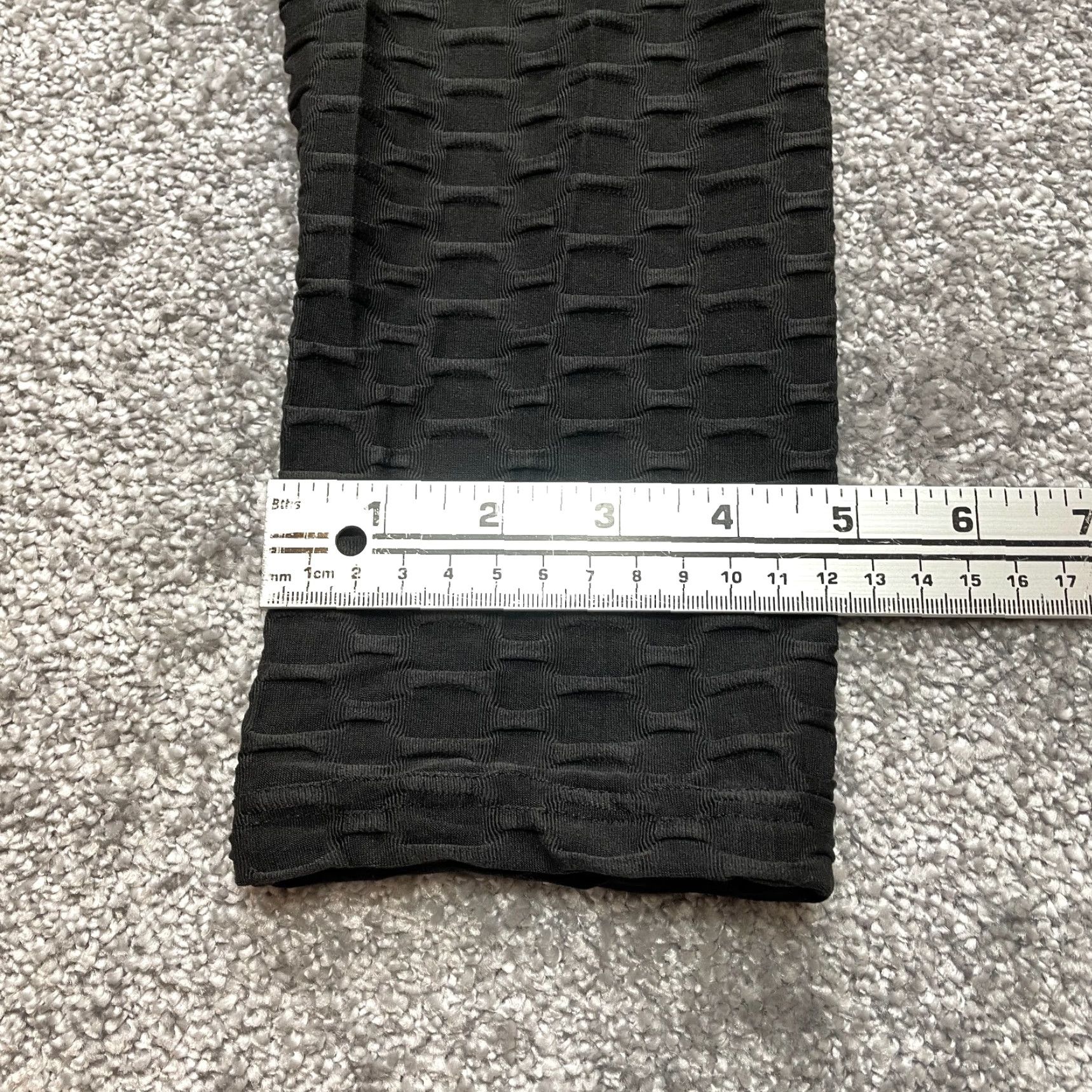 Vintage Unbranded Leggings Womens Large Black Yoga Stretch Textured Pants New NWT Size 36" / US 14 / IT 50 - 5 Thumbnail