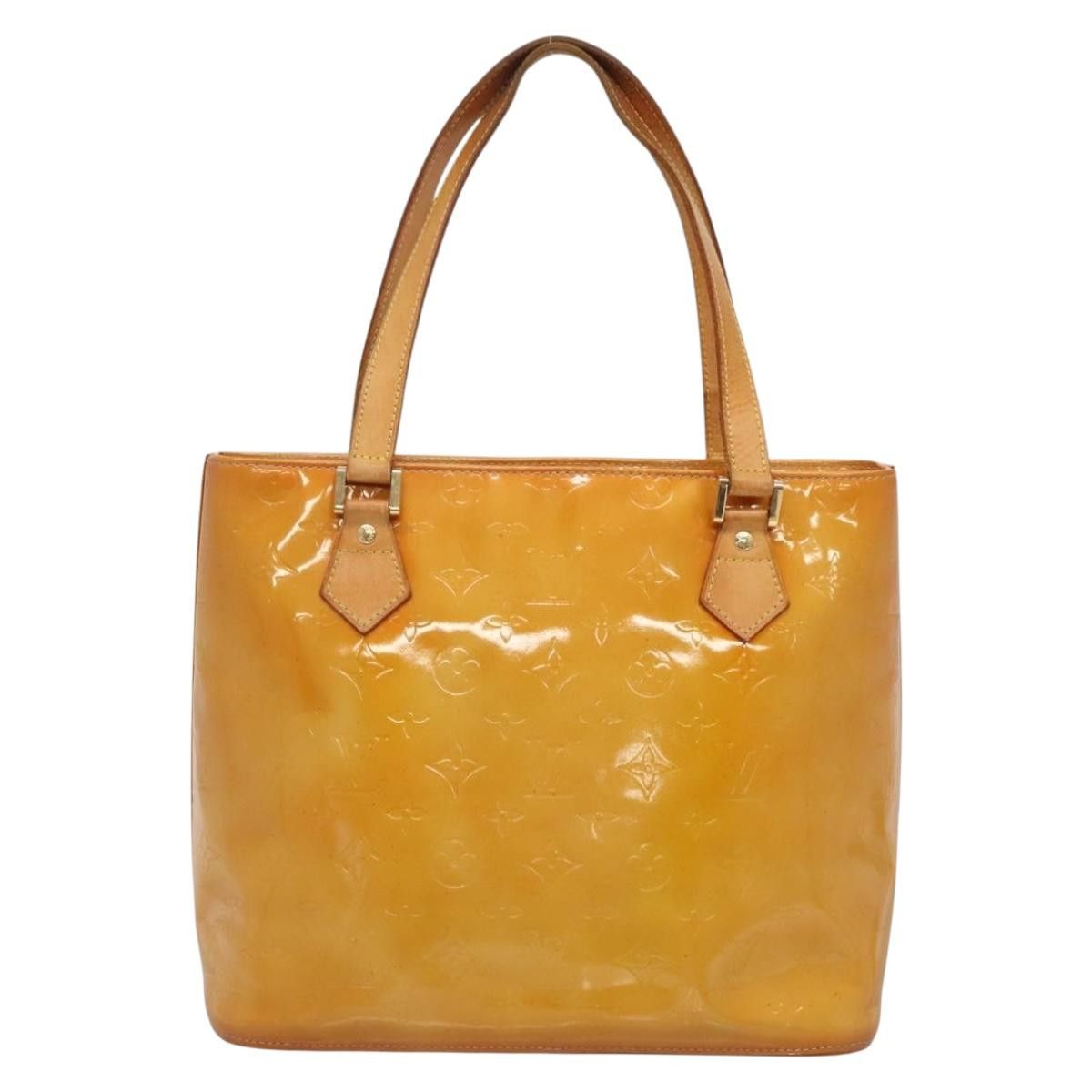 Louis Vuitton LOUIS VUITTON Monogram Vernis Houston Hand Bag Beige M91004 Size ONE SIZE - 3 Thumbnail