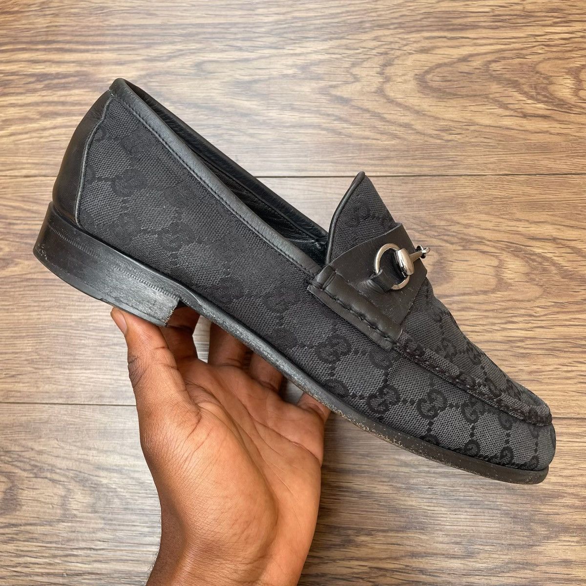 Gucci Gucci Monogram Horsebit Loafer Size US 10.5 / EU 43-44 - 4 Thumbnail