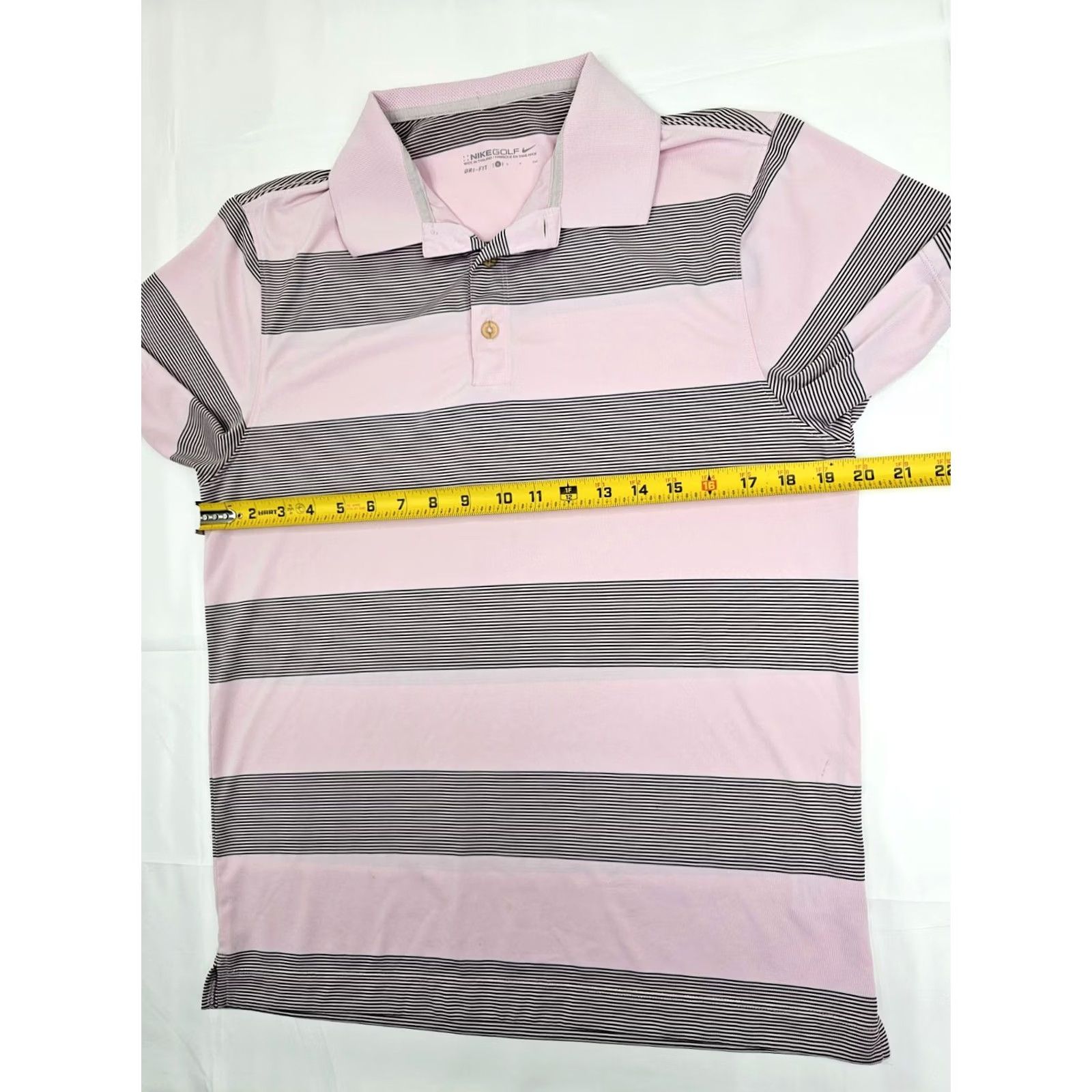 Nike Nike Golf Dri-FIT Polo Shirt Men S Pink Black Stripe Wicking Polo Shirt Size US S / EU 44-46 / 1 - 6 Thumbnail