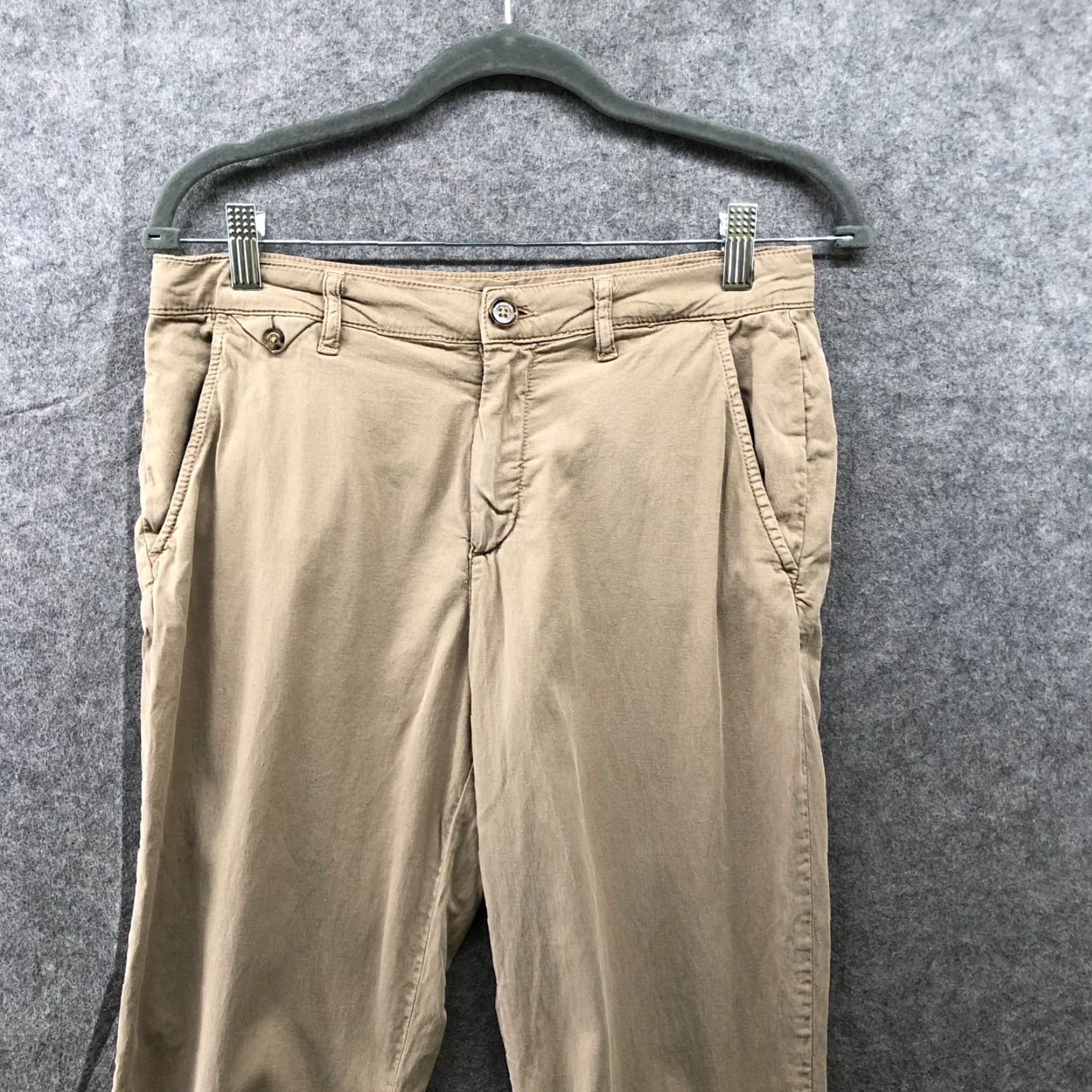 Zara Vintage Zara Slim Fit Pants Women’s Size 6 Beige Mid Rise Lyocell Cotton Blend Casual Skinny Trousers Size 28" / US 6 / IT 42 - 3 Thumbnail