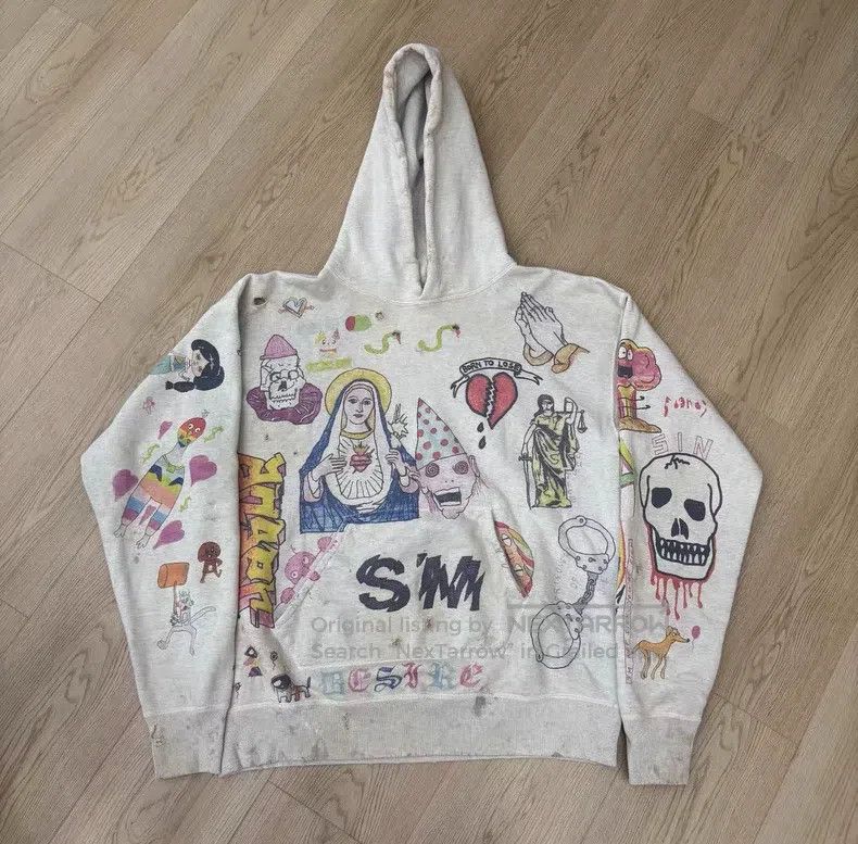 Saint Michael Saint Michael Simpson Doodles Old Hoodie Size US XL / EU 56 / 4 - 1 Thumbnail