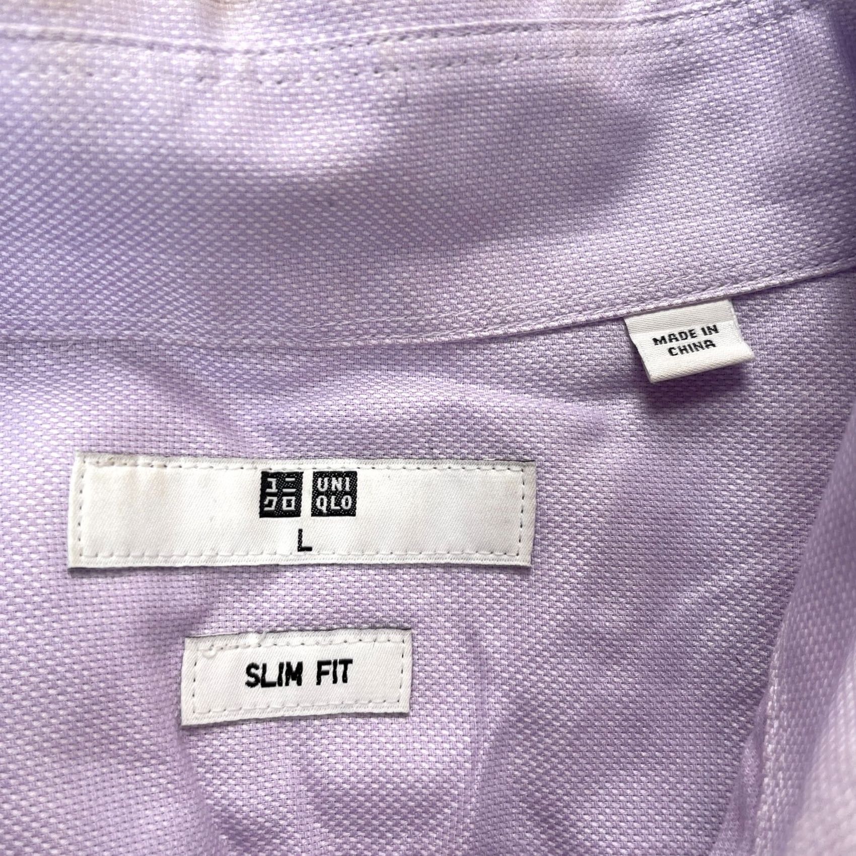 Uniqlo Uniqlo Shirt Mens Large Purple Easy Care Oxford Stretch Slim Fit Button Down Size US L / EU 52-54 / 3 - 3 Thumbnail