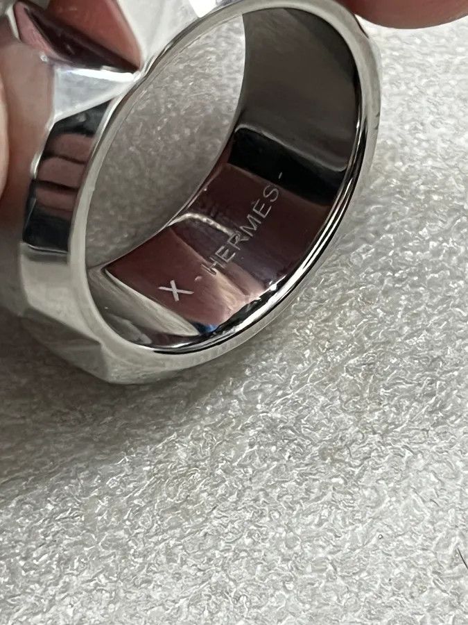 Hermes Hermès Silver Sac à Dépêches Ring Size ONE SIZE - 11 Thumbnail