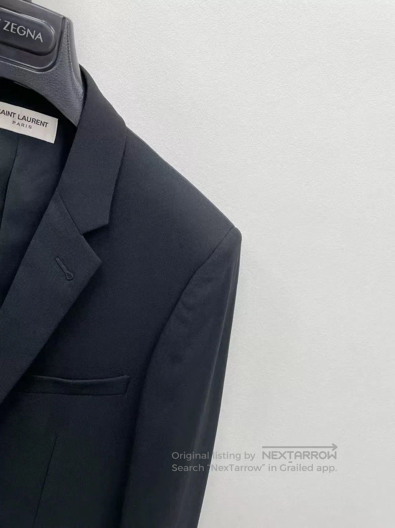 Saint Laurent Paris Saint Laurent Black Wool Blazer. Size US L / EU 52-54 / 3 - 3 Thumbnail