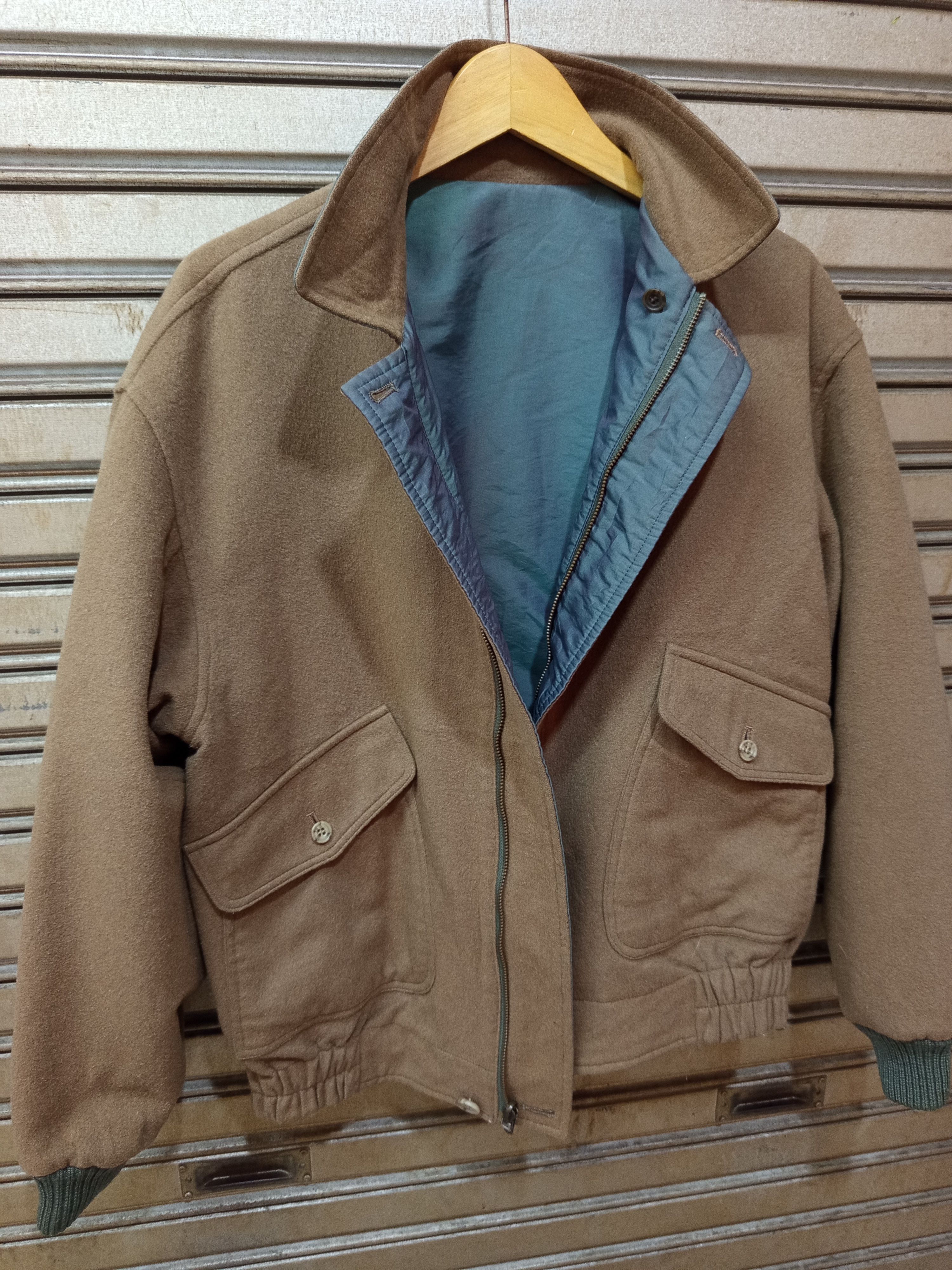 Aquascutum 1990s Aquascutum Reversible Bomber Jacket Size US L / EU 52-54 / 3 - 15 Thumbnail