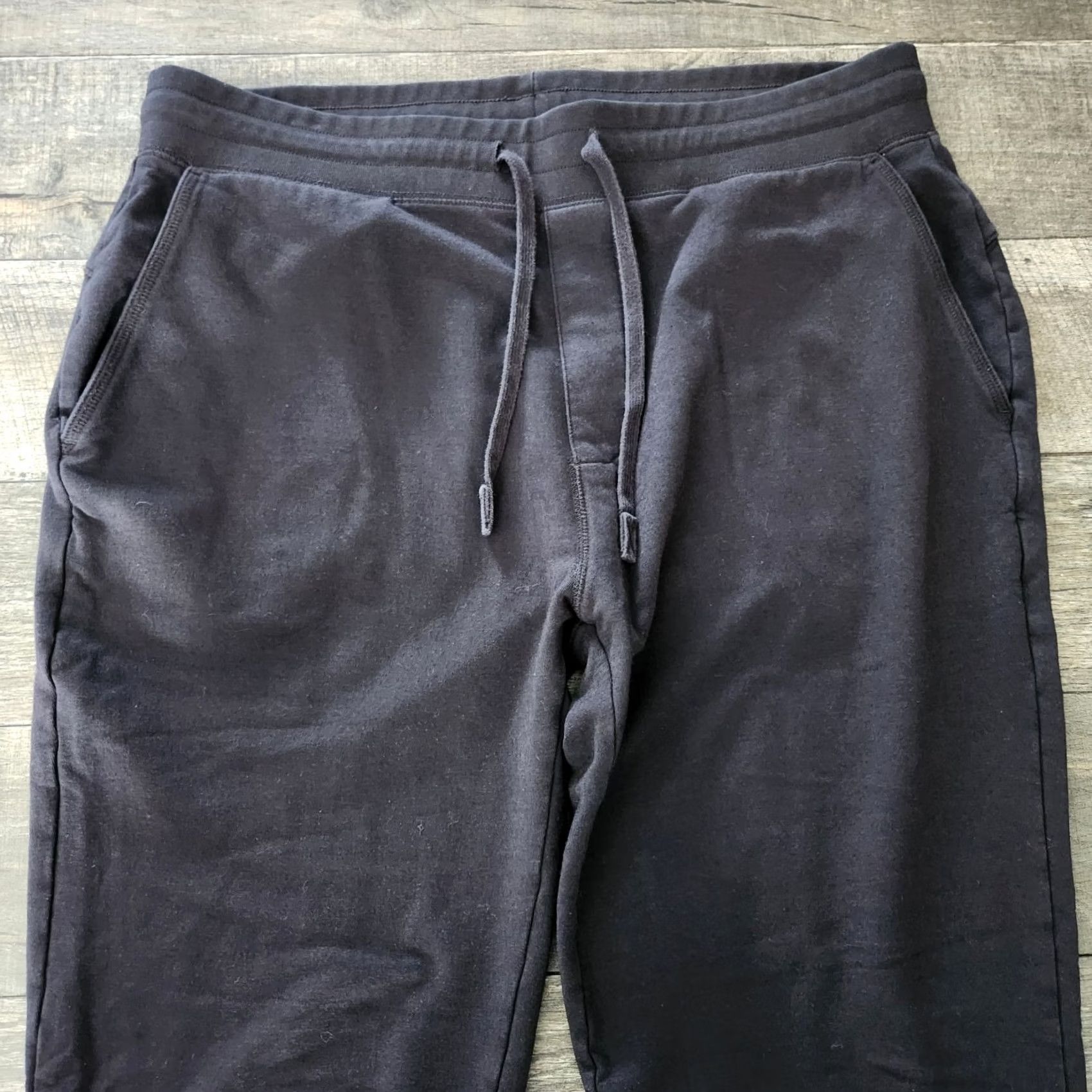 Vintage Greyson Sweatpants Joggers Mens Large Black Fleece Drawstring Athletic Gym Regular Straight Pockets Logo Size US 33 - 3 Thumbnail