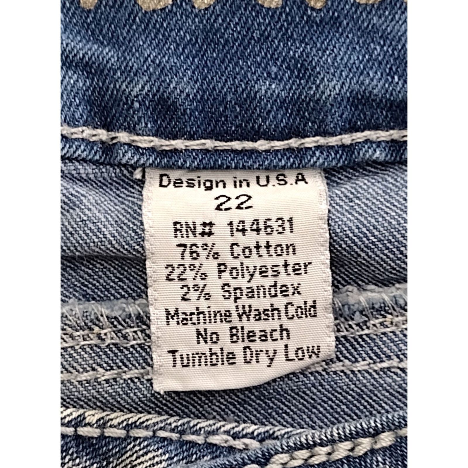 Vintage La Chula Jeans Womens High Rise Double Button Pocket Design Light Wash 22 Blue 90s Denim Jeans Womens Size 40" / US 18 - 6 Thumbnail