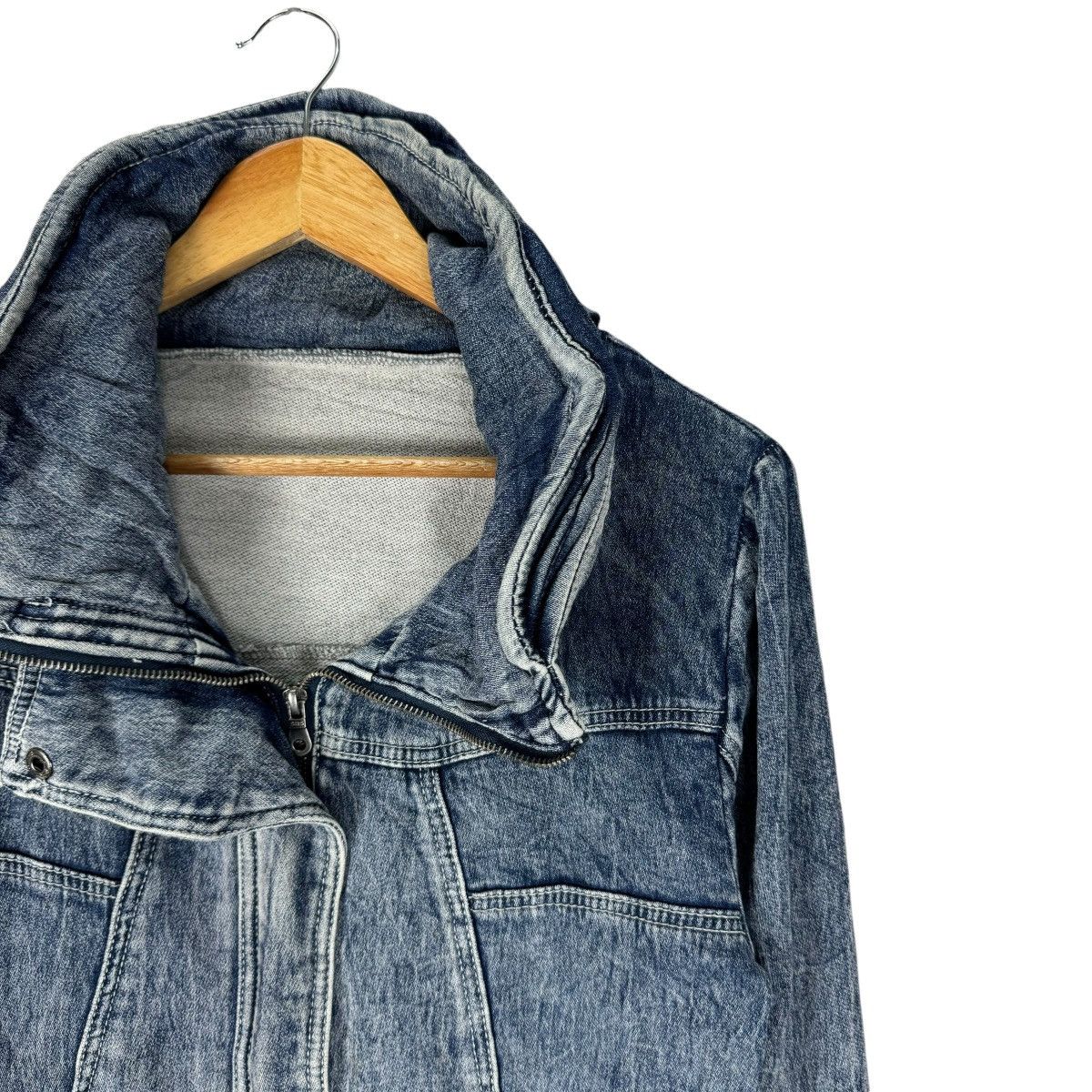 If Six Was Nine ☀️PRIVATE PAUSE BONO DENIM ZIPPER JACKET Size US L / EU 52-54 / 3 - 4 Thumbnail