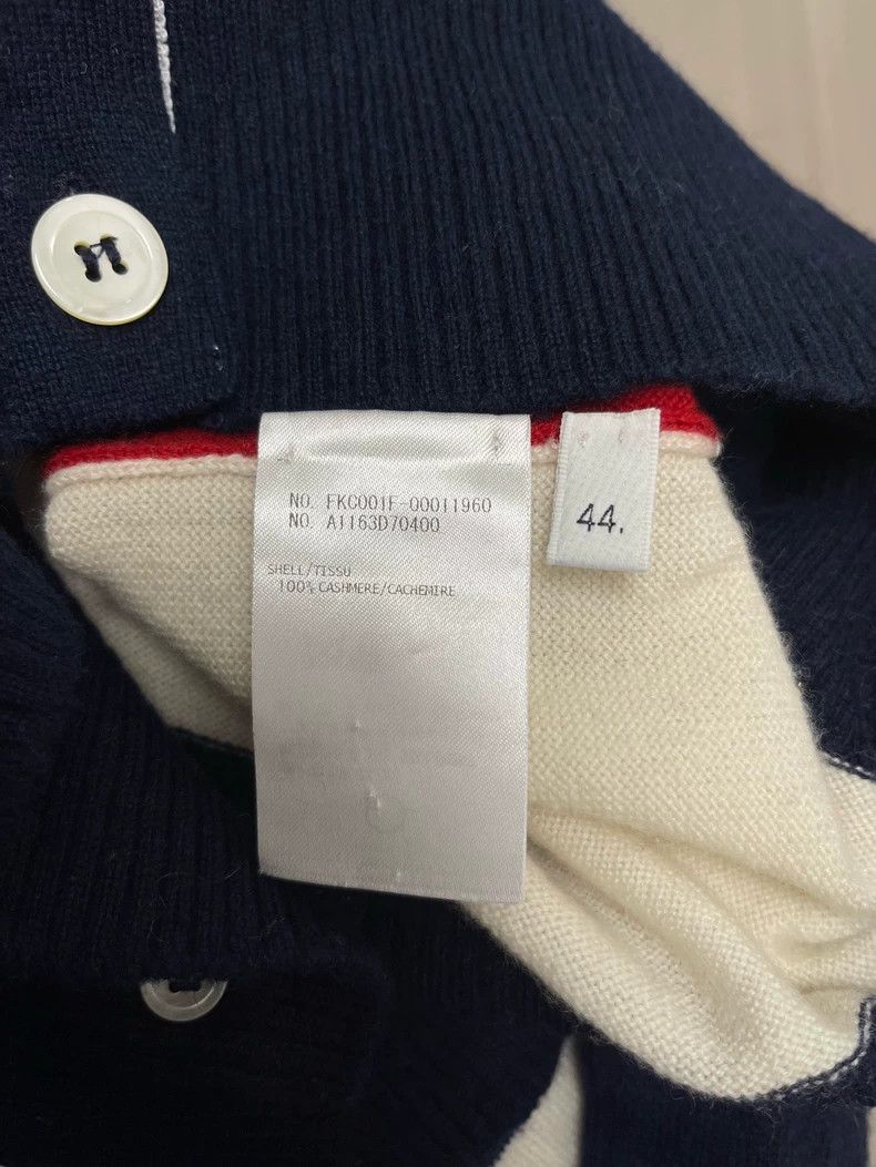 Thom Browne Thom Browne Milky red and blue four stripe cashmere sweate Size M / US 6-8 / IT 42-44 - 6 Thumbnail