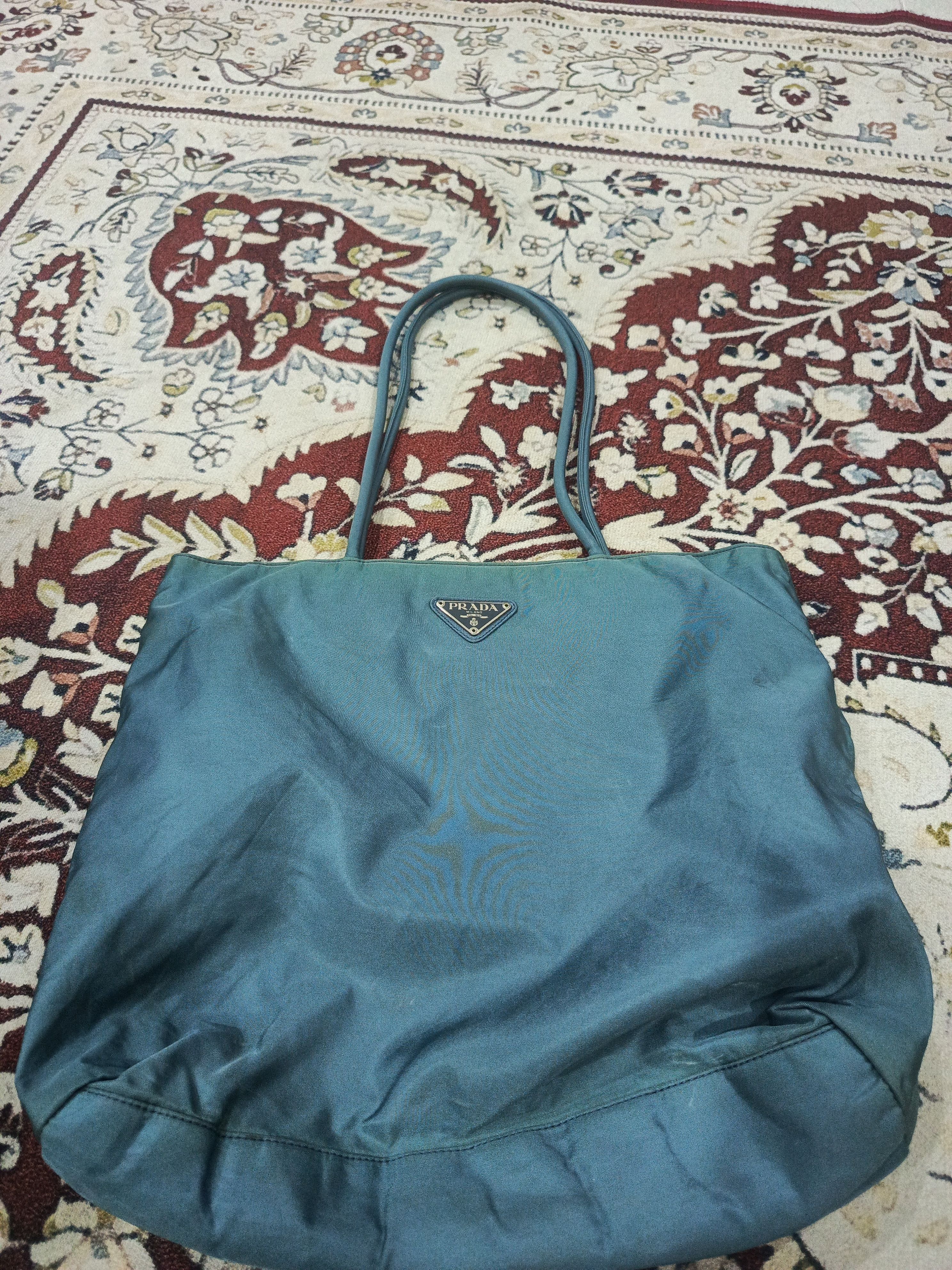 Prada Blue Nylon Tote Bag with Guarant Size ONE SIZE - 6 Thumbnail