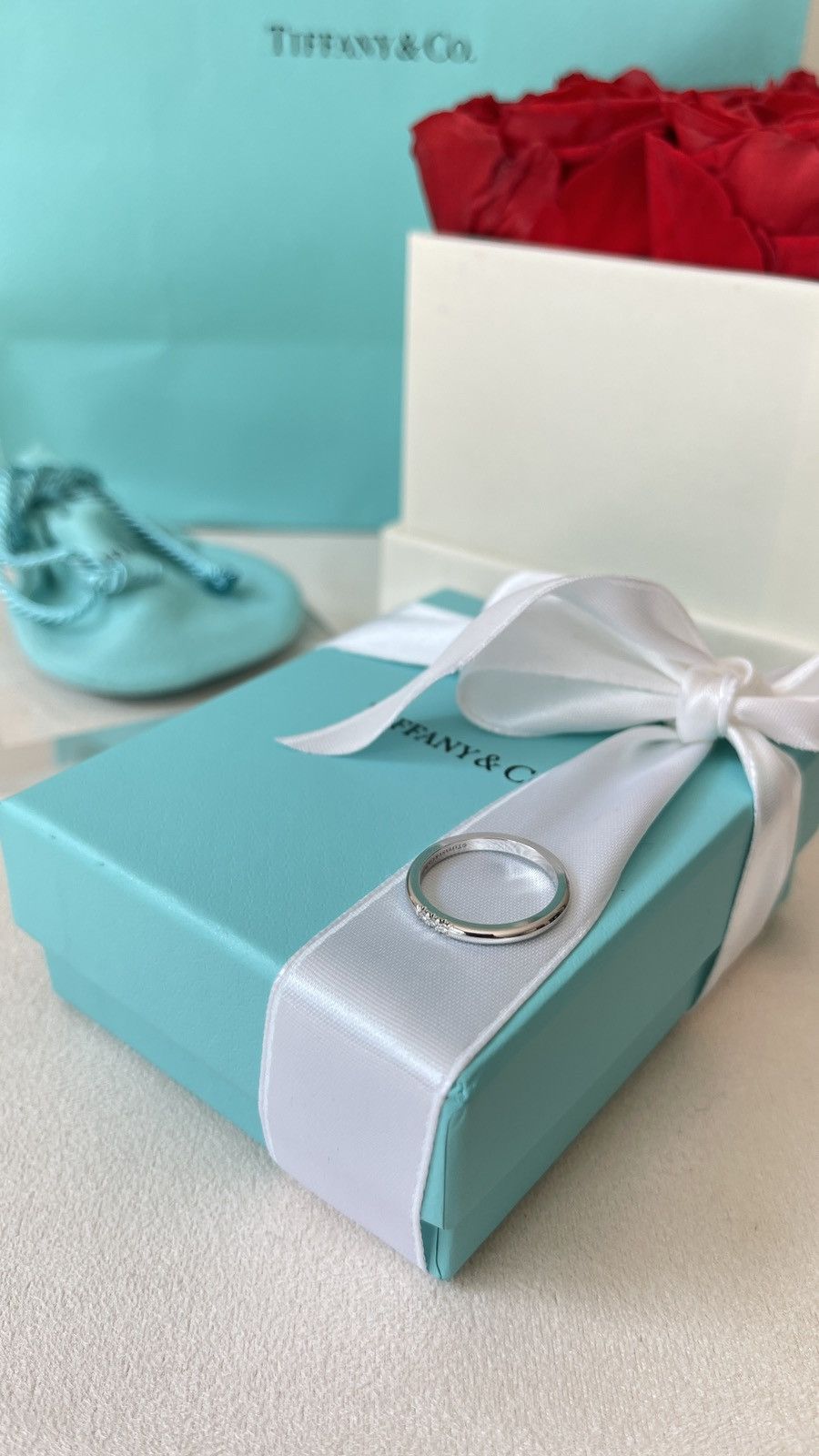 Tiffany & Co. TIFFANY & CO. FOREVER WEDDING BAND RING IN PLATINUM 5 $1850 Size ONE SIZE - 4 Thumbnail