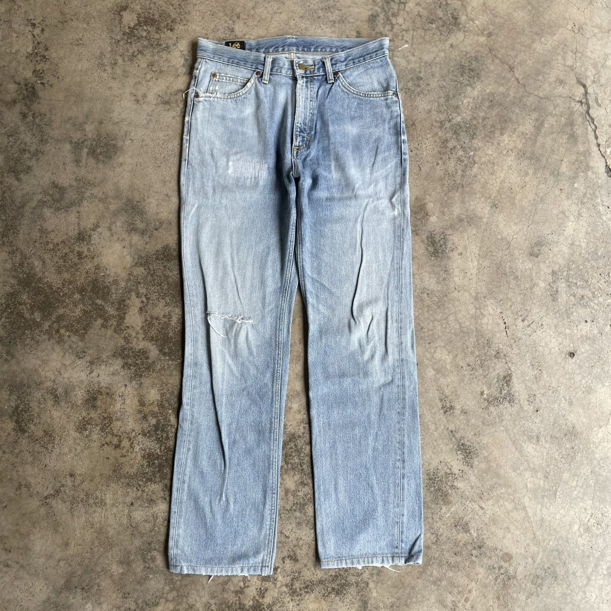 Lee 🔥Vintage Lee Riders Stoned Washed Ripped Distress Jeans Size US 31 - 1 Thumbnail