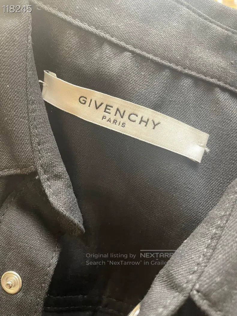 Givenchy Givenchy Size36 Black Patchwork Denim Shirt Jacket Size US M / EU 48-50 / 2 - 5 Thumbnail