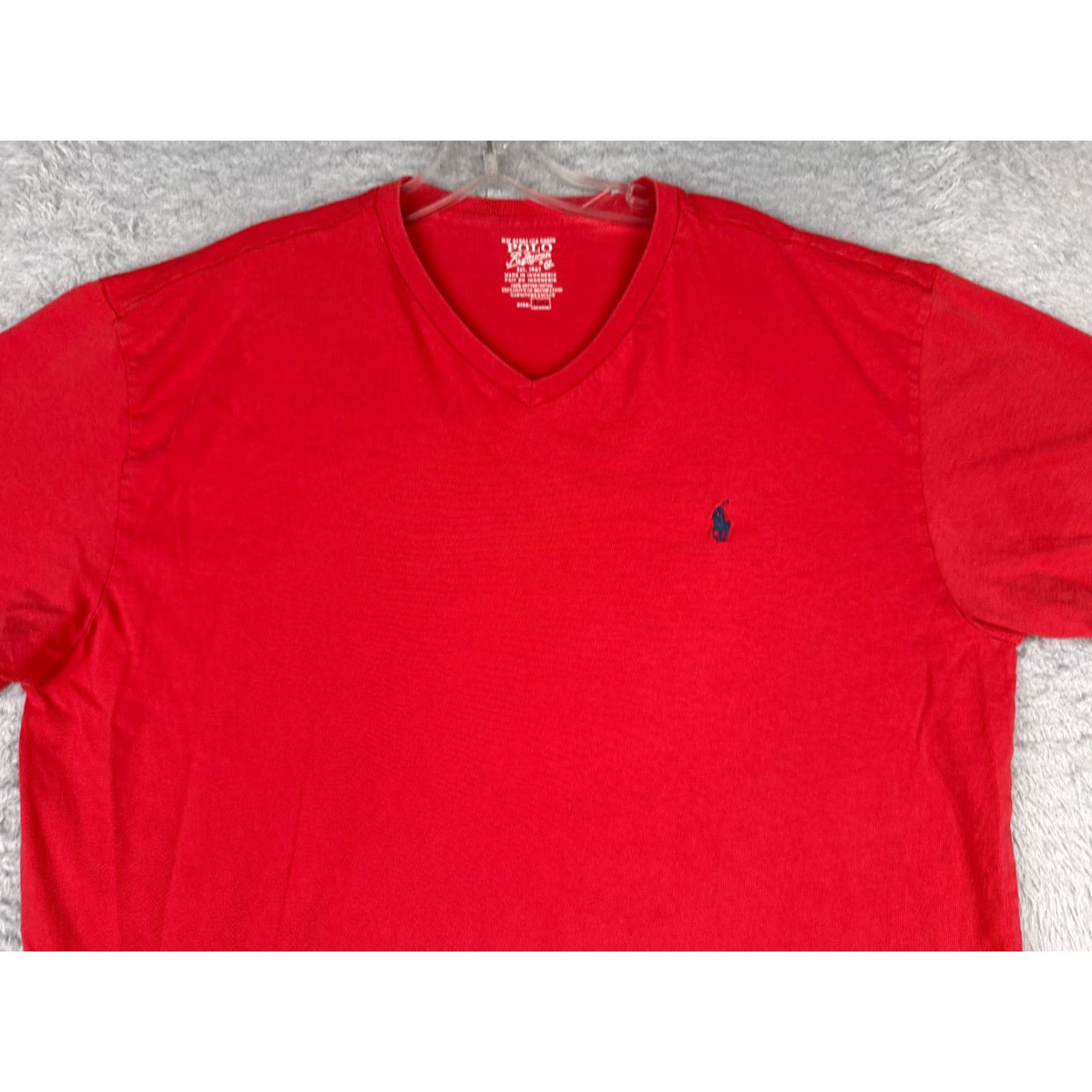 Ralph Lauren Polo Ralph Lauren Shirt Men Large Red 100% Cotton Pony V-Neck Short Sleeve Polo Ralph Lauren Shirt Men L Red 100% Cotton Pony V-Neck Short Sleeve Size US L / EU 52-54 / 3 - 4 Thumbnail