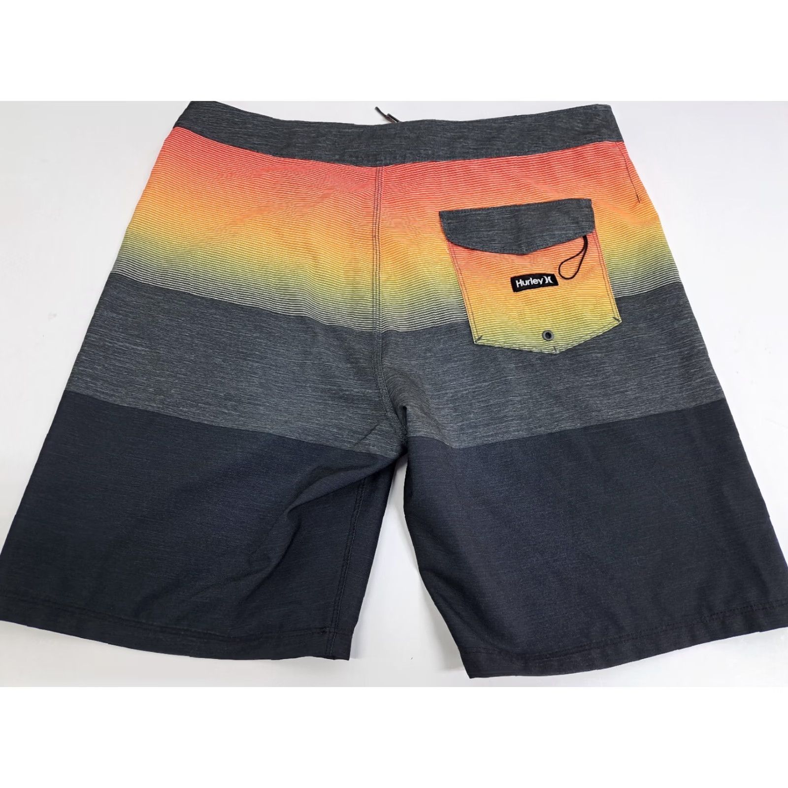 Hurley Hurley Board Shorts Mens 33 Multicolor Striped Polyester Spandex Stretch Beach Surfing Bottom Mens Size US 33 - 3 Thumbnail