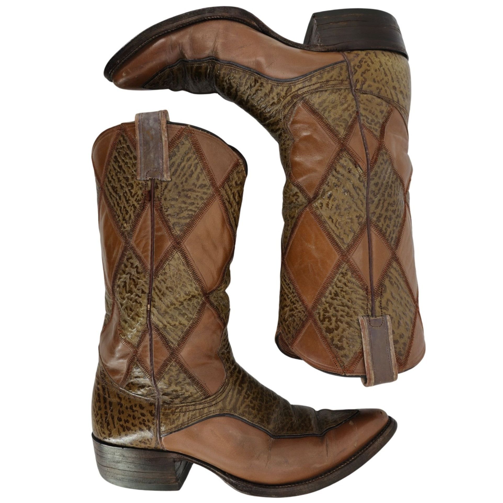 Nocona Vintage Nocona Boots Exotic Shark skin + Leather Diamond Size US 9 / EU 42 - 7 Thumbnail
