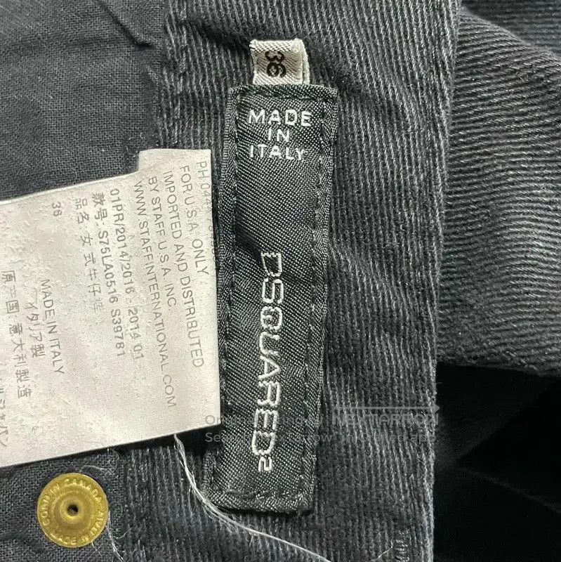 Dsquared2 DSQUARED2 Black Cotton Denim Pants for Women . Size 30" / US 8 / IT 44 - 6 Thumbnail