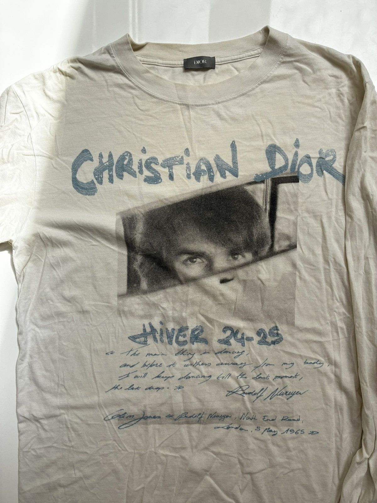 Dior × Hedi Slimane AW05 Dior Homme “The End” Print Grey